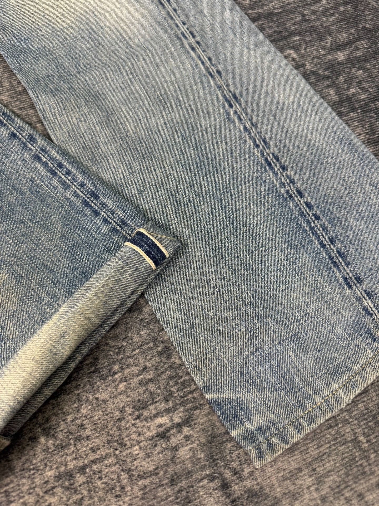 Vintage Vintage Levi's 44501 LVC 00s Washed Blue Jeans Size US 31 - 4 Thumbnail