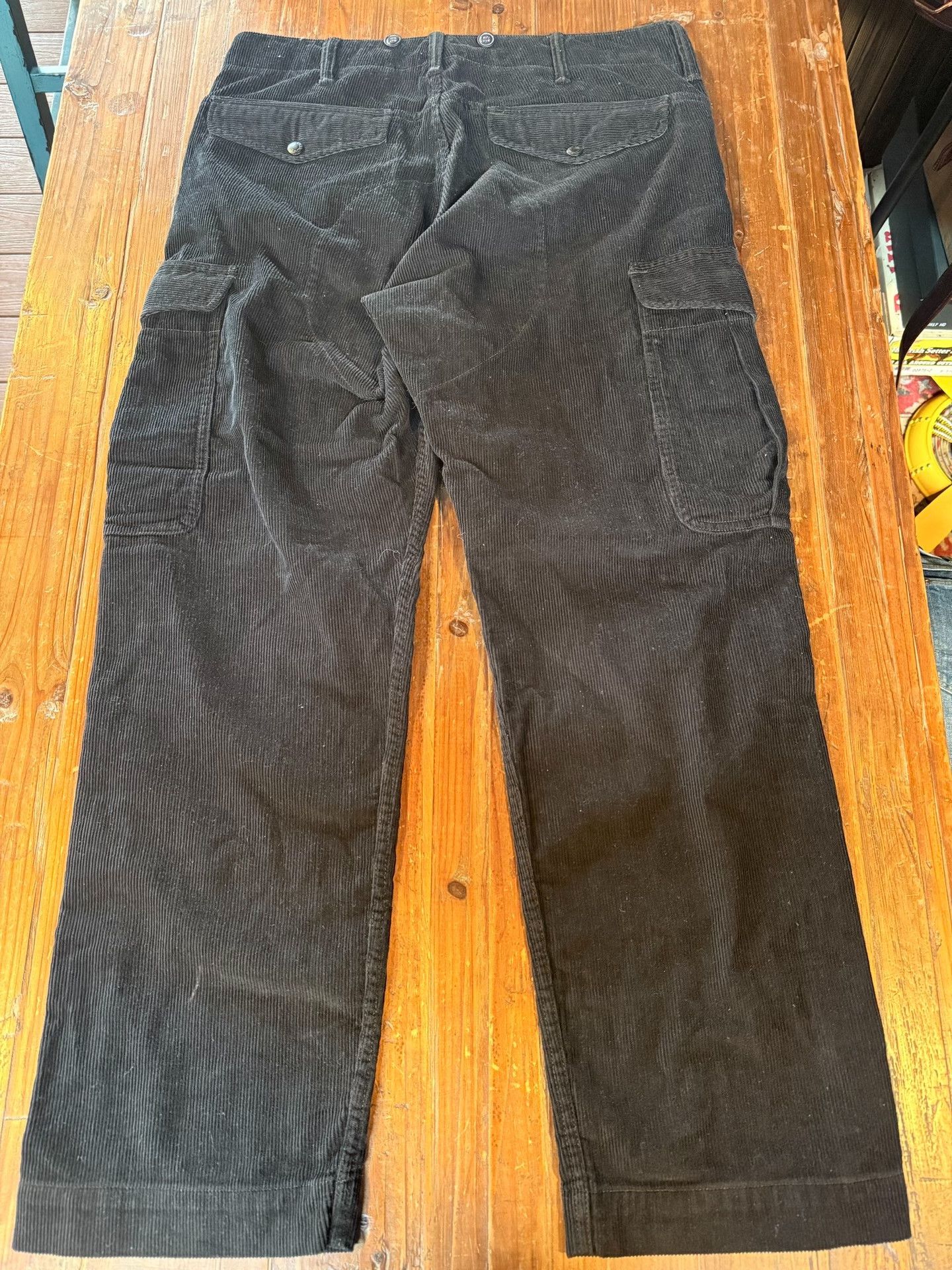 RRL Ralph Lauren RRL Black Corduroy Work Pants 32×30 Size US 32 / EU 48 - 2 Thumbnail