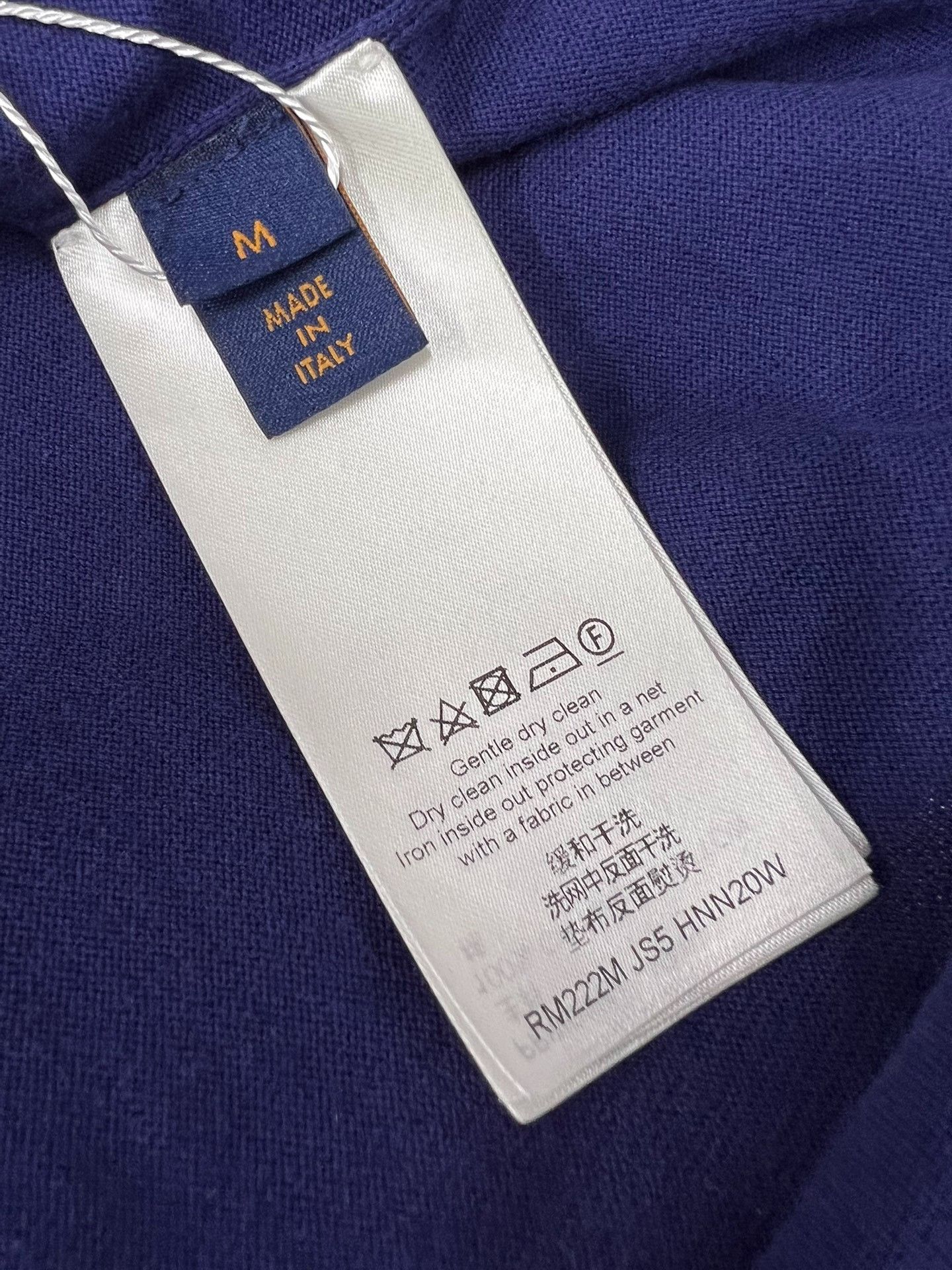 Louis Vuitton LV Blue Letter Print Knit T-Shirt Size US M / EU 48-50 / 2 - 5 Thumbnail