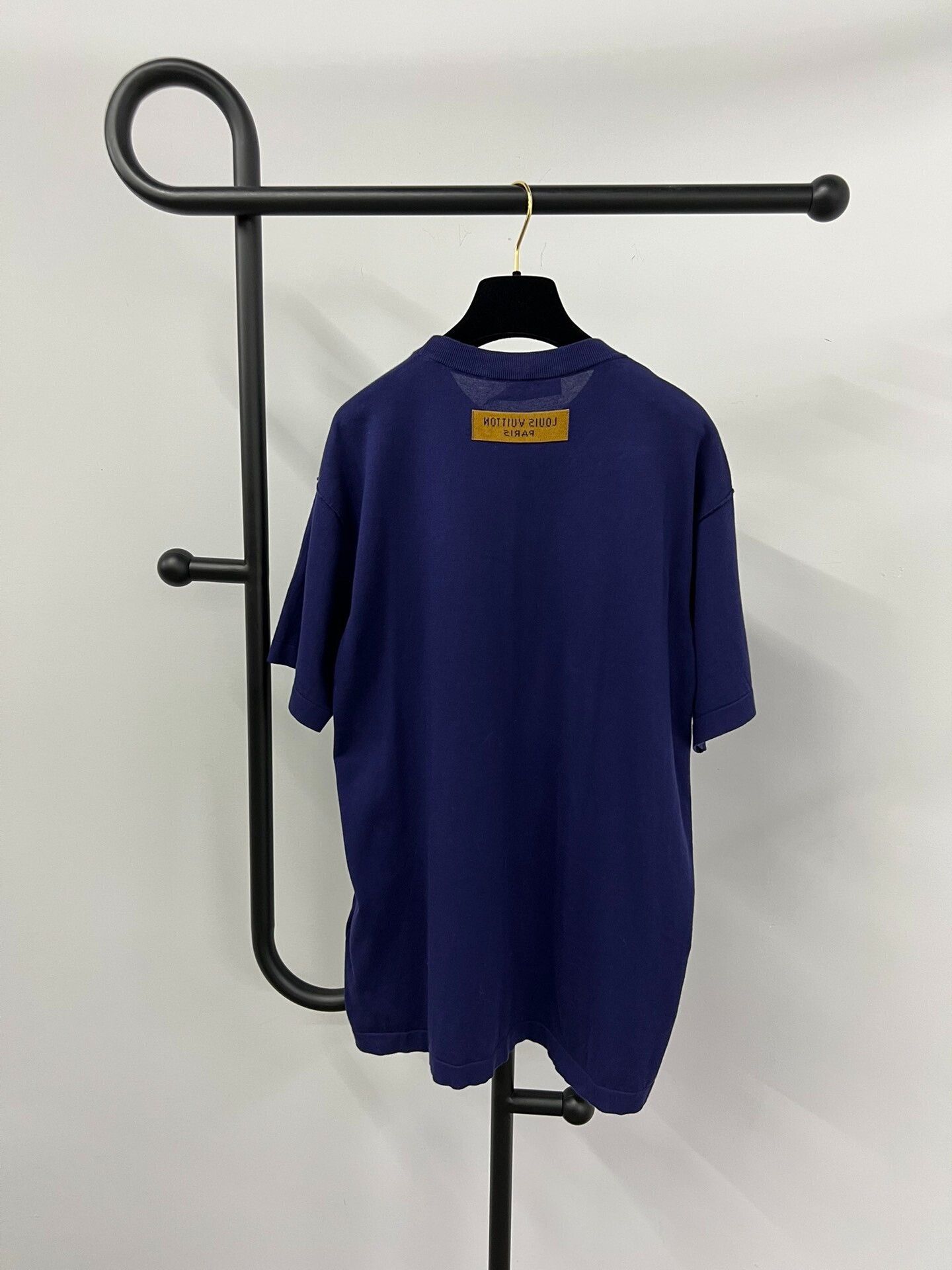 Louis Vuitton LV Blue Letter Print Knit T-Shirt Size US M / EU 48-50 / 2 - 3 Thumbnail
