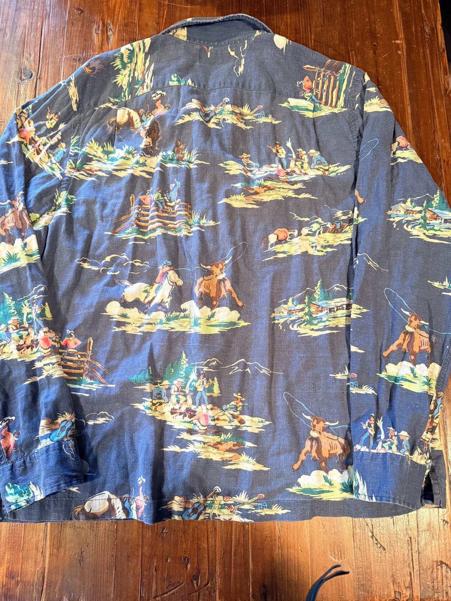 RRL Ralph Lauren RRL Ralph Lauren Western Print Shirt Size US L / EU 52-54 / 3 - 2 Thumbnail