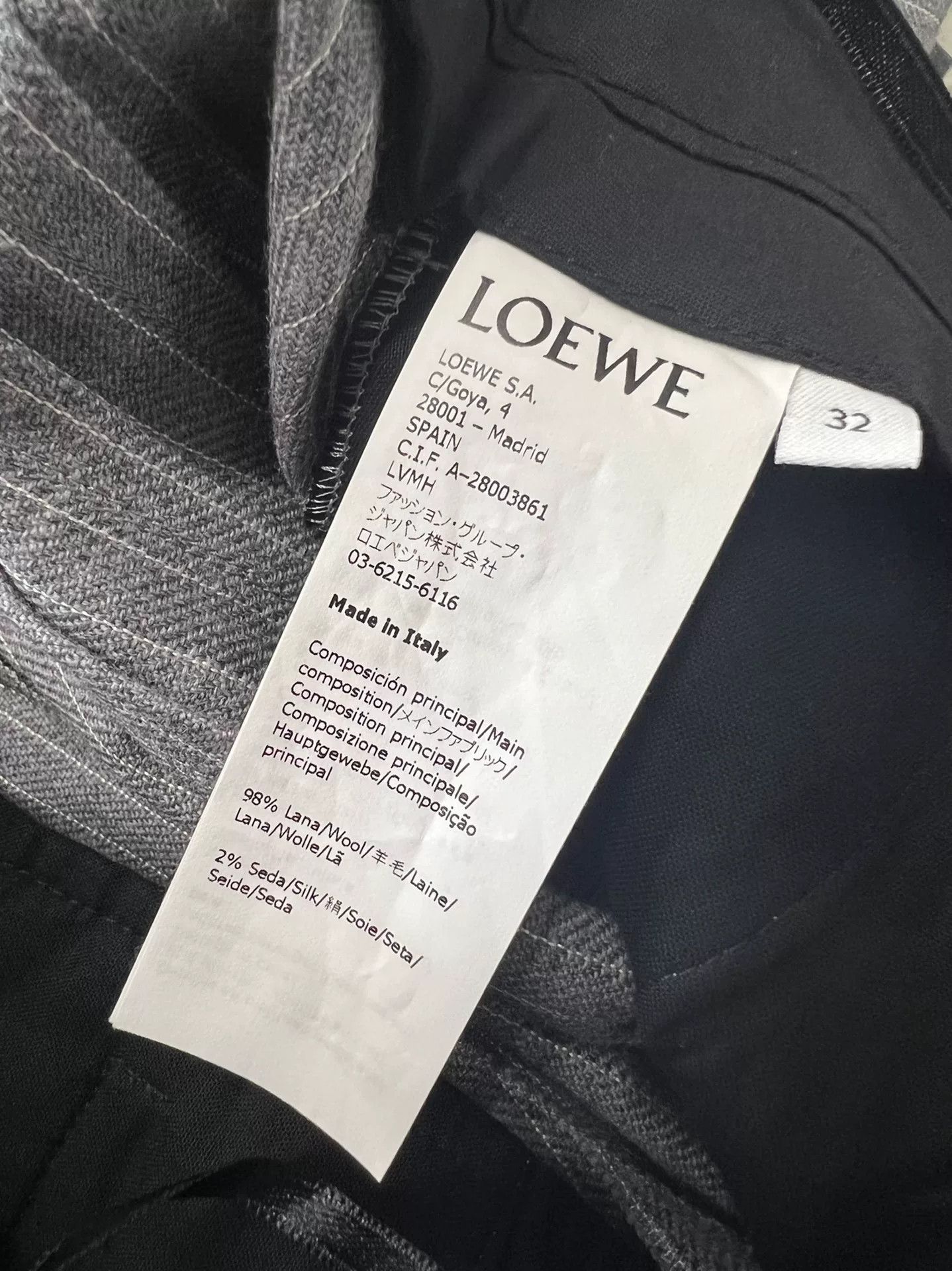 Loewe Loewe Gray Vertical Stripe Wide-Leg Pants Size US 32 / EU 48 - 3 Thumbnail