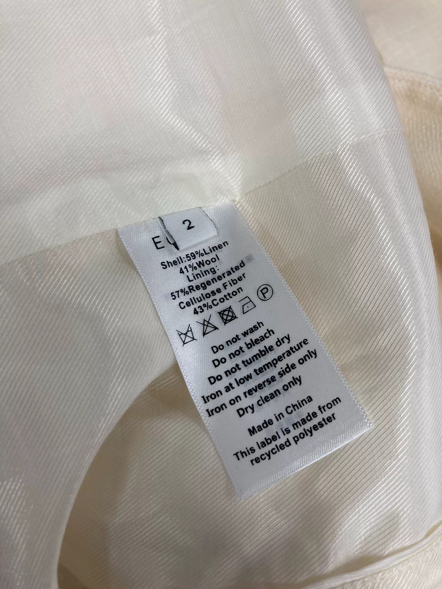 Equilibrio EQUIL White Linen Blazer Size M / US 6-8 / IT 42-44 - 6 Thumbnail