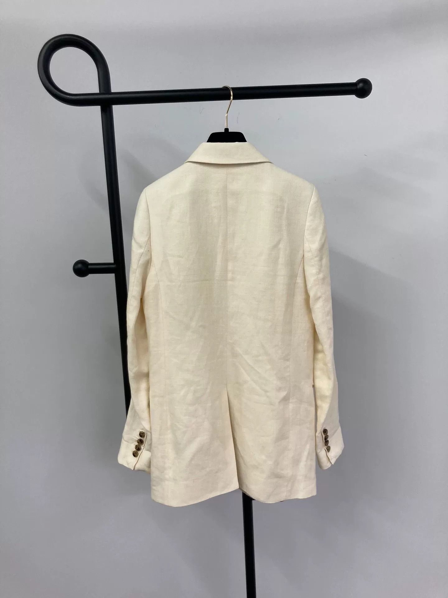 Equilibrio EQUIL White Linen Blazer Size M / US 6-8 / IT 42-44 - 4 Thumbnail