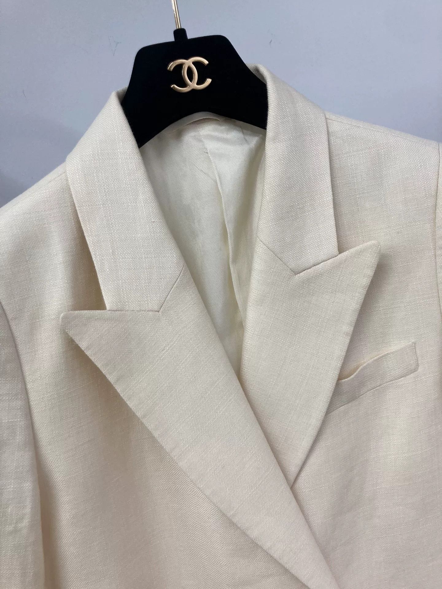 Equilibrio EQUIL White Linen Blazer Size M / US 6-8 / IT 42-44 - 2 Thumbnail