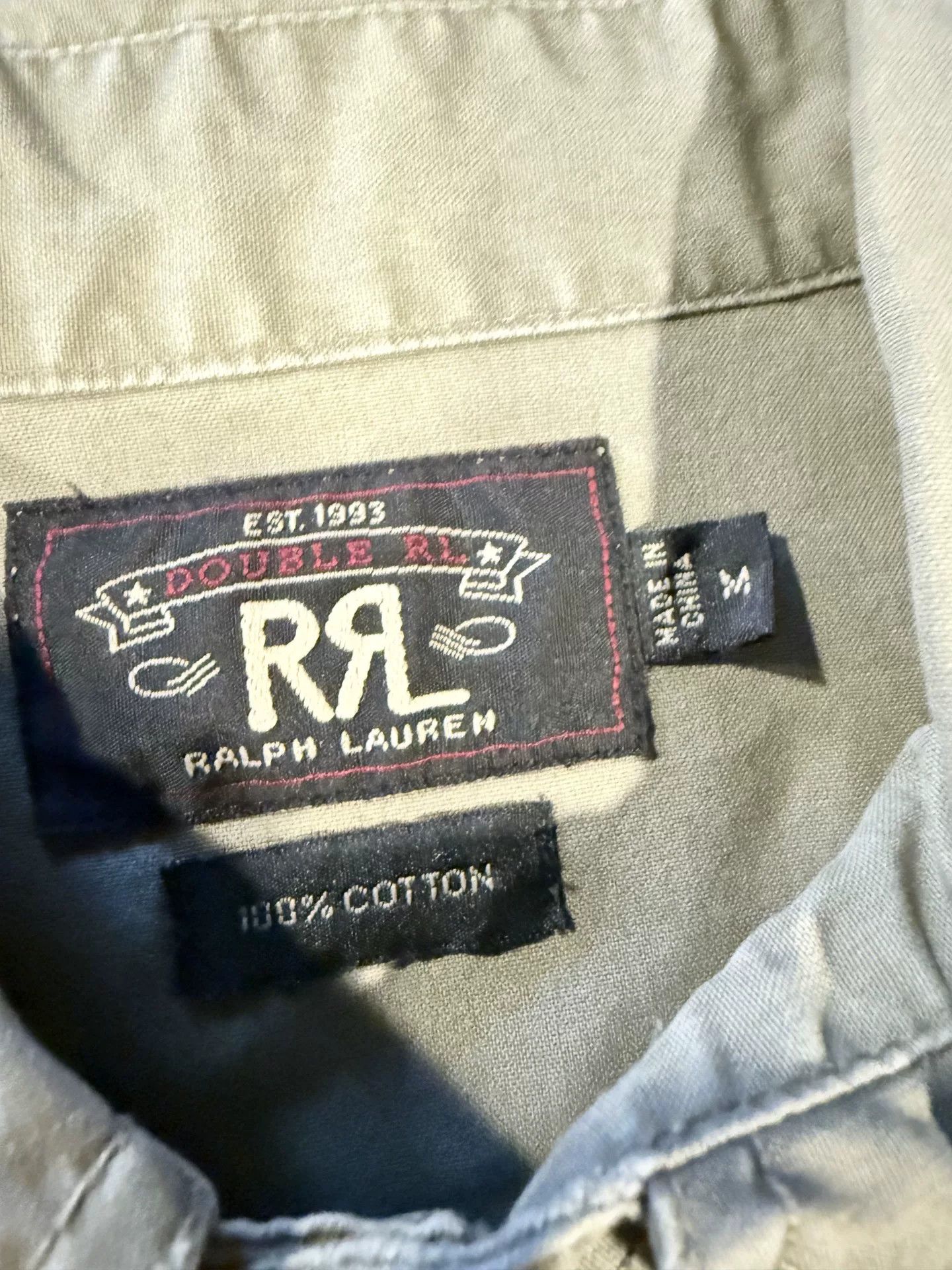 RRL Ralph Lauren RRL Ralph Lauren Khaki Utility Shirt M Size US M / EU 48-50 / 2 - 3 Thumbnail