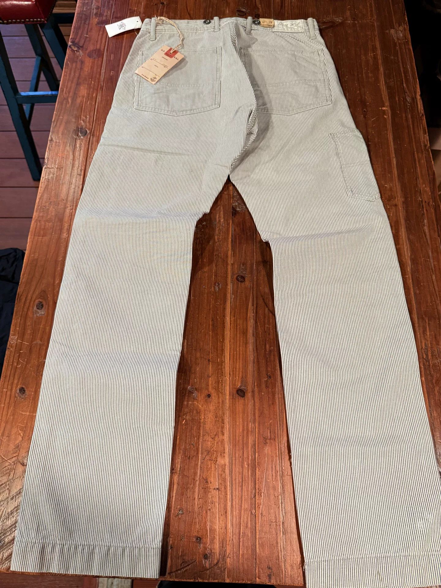 RRL Ralph Lauren RRL Striped Cargo Pants 29×32 Size US 29 - 2 Thumbnail