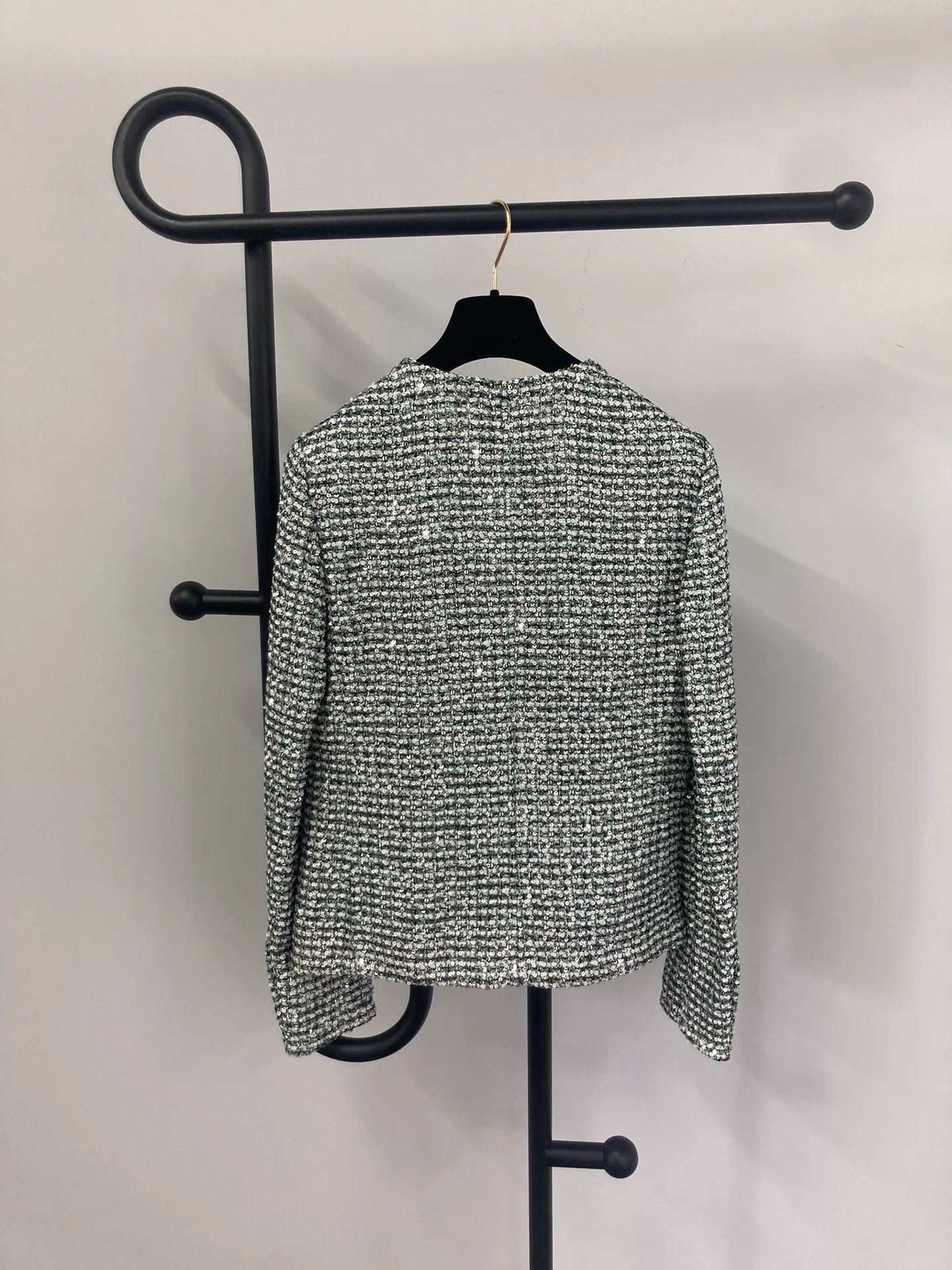 Chanel Chanel 23P Green Silver Sequin Jacket Size S / US 4 / IT 40 - 3 Thumbnail