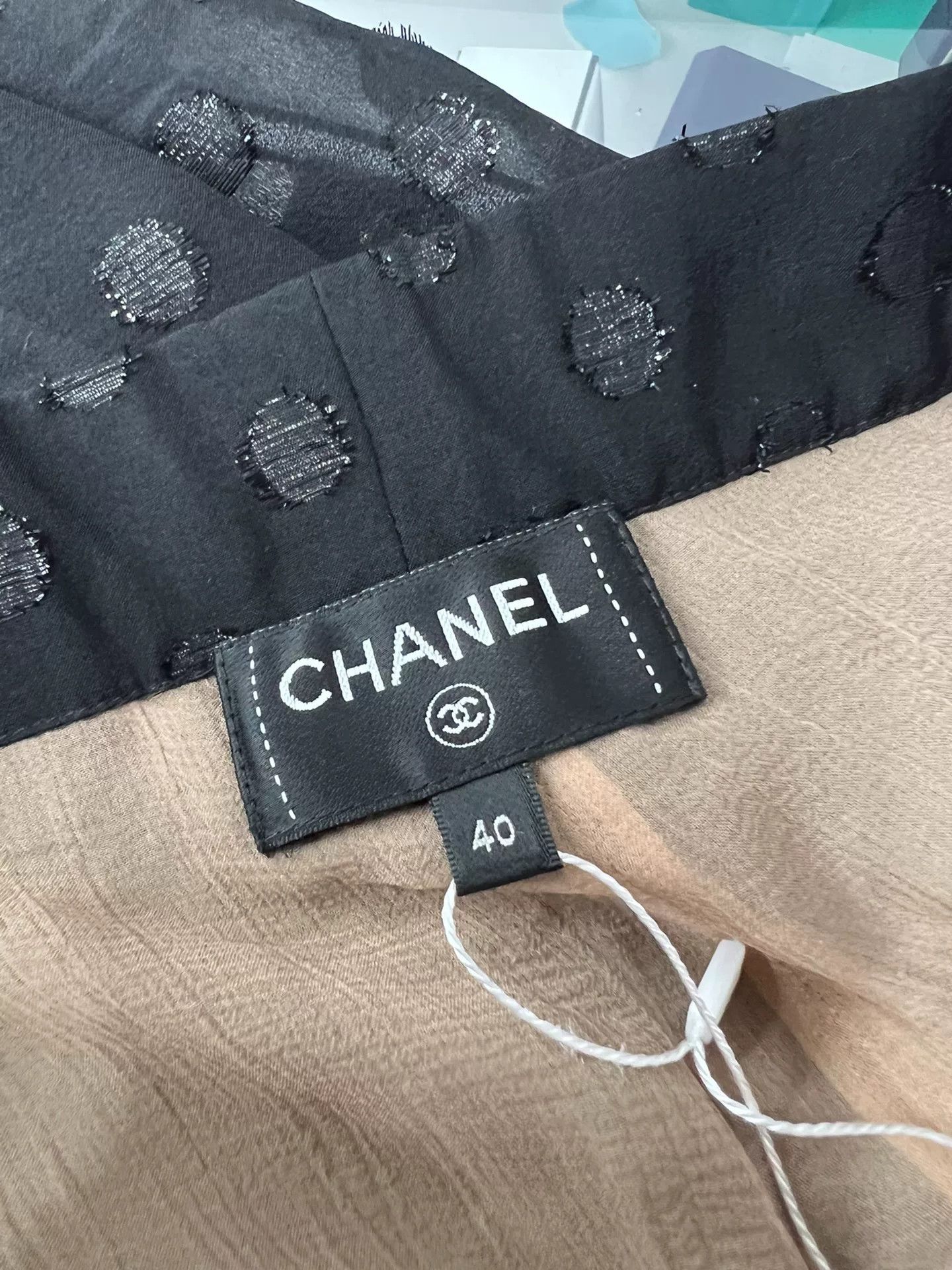 Chanel Chanel 23S Black Silk Wide-Leg Pants Size 40" / US 18 - 3 Thumbnail