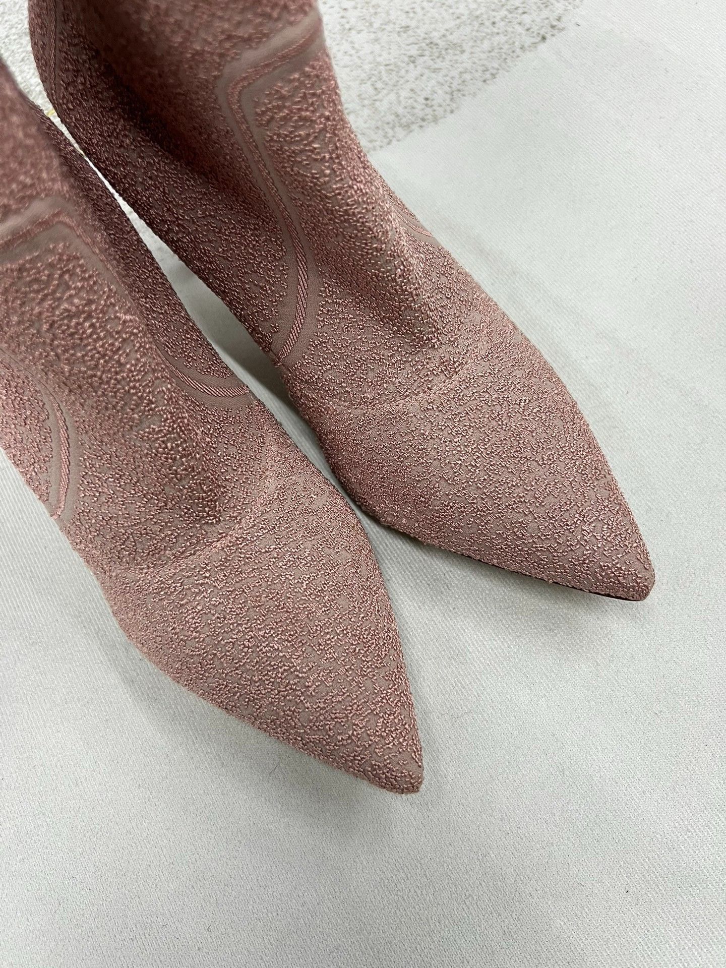 Gianvito Rossi Gianvito Rossi Pink Knitted Sock Boots Size US 7.5 / IT 37.5 - 2 Thumbnail