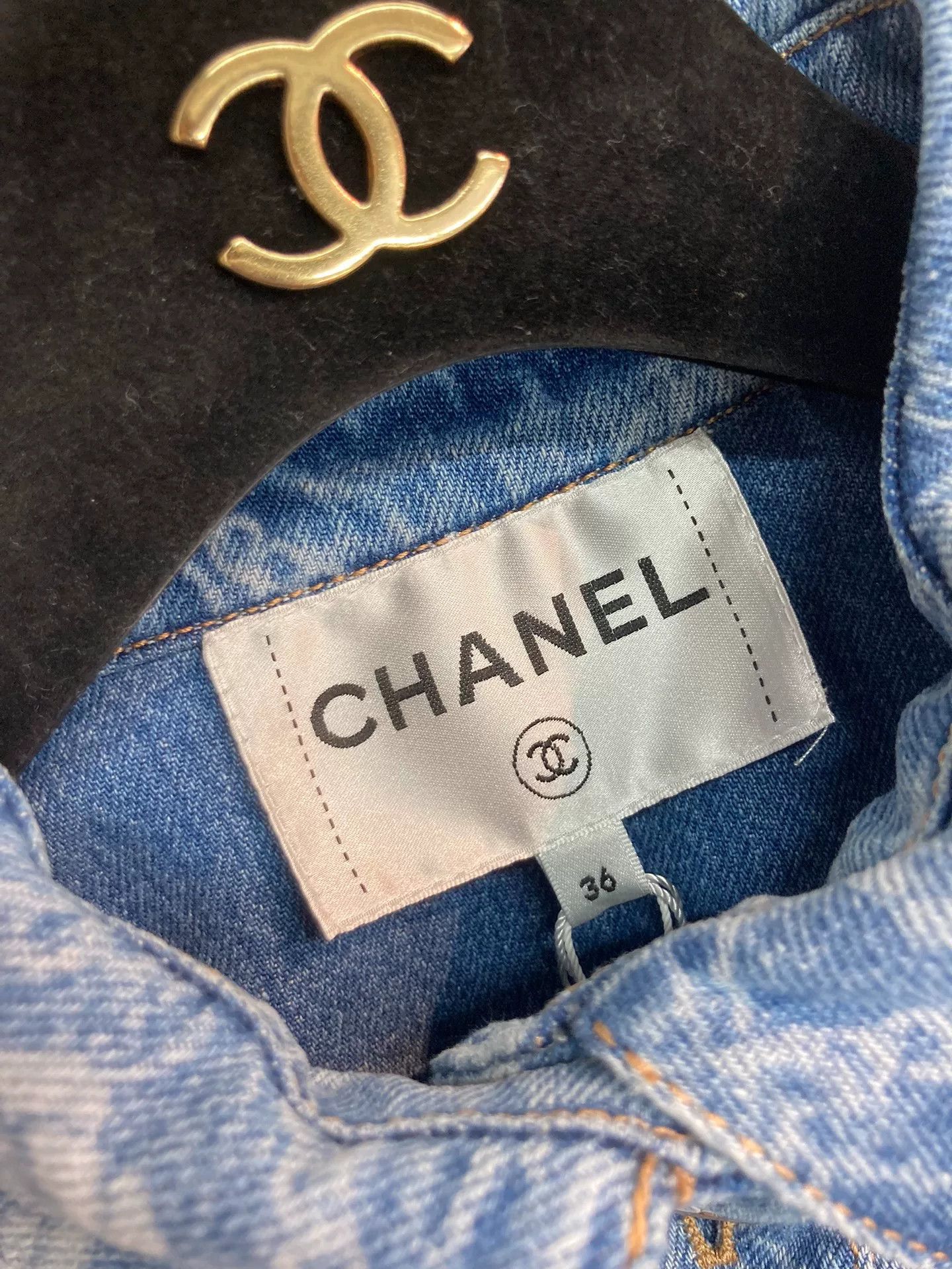 Chanel Chanel 23A Blue Camellia Denim Jacket Size XS / US 0-2 / IT 36-38 - 4 Thumbnail