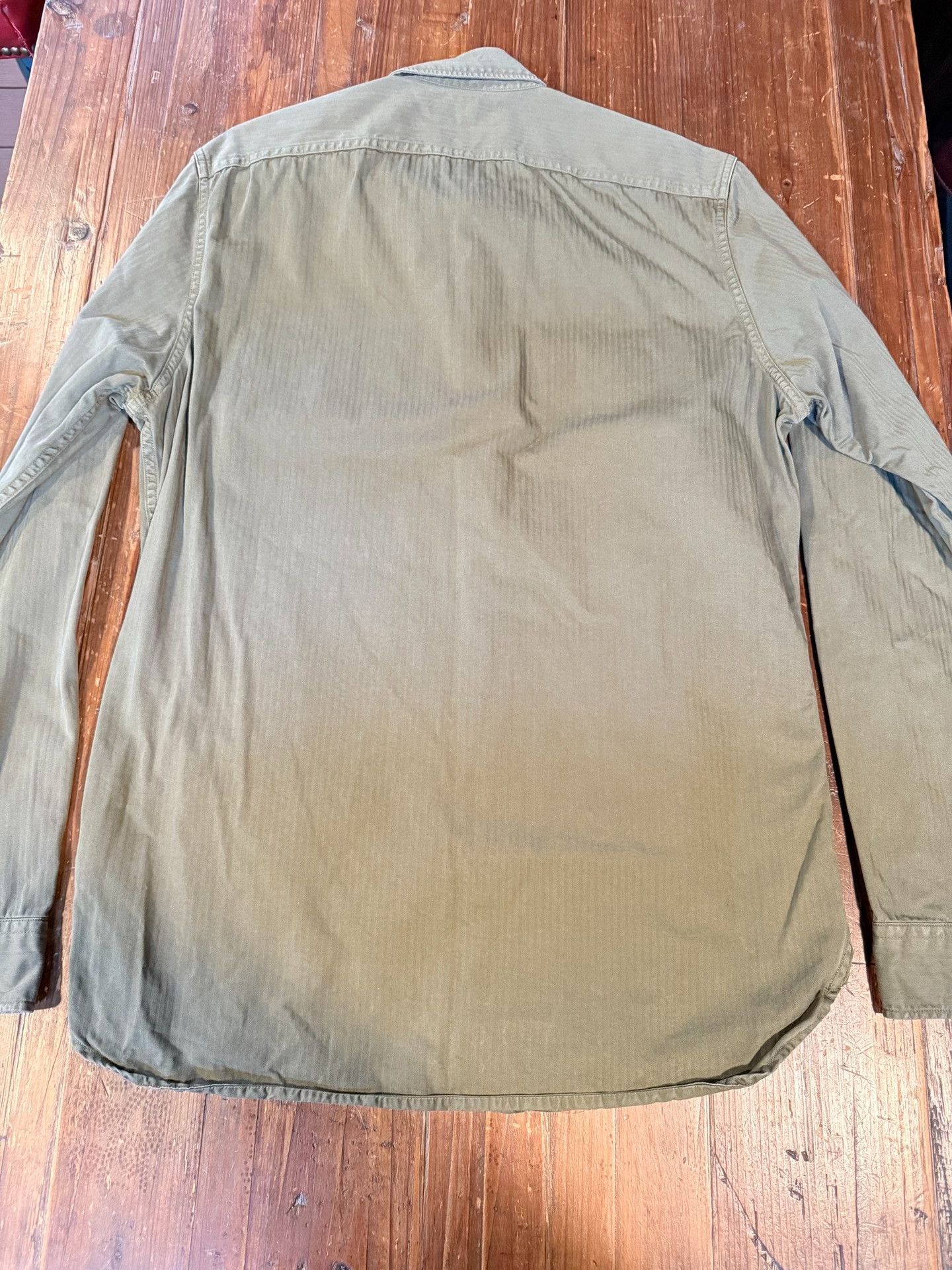 RRL Ralph Lauren RRL Ralph Lauren Military Green Work Shirt Size US M / EU 48-50 / 2 - 2 Thumbnail