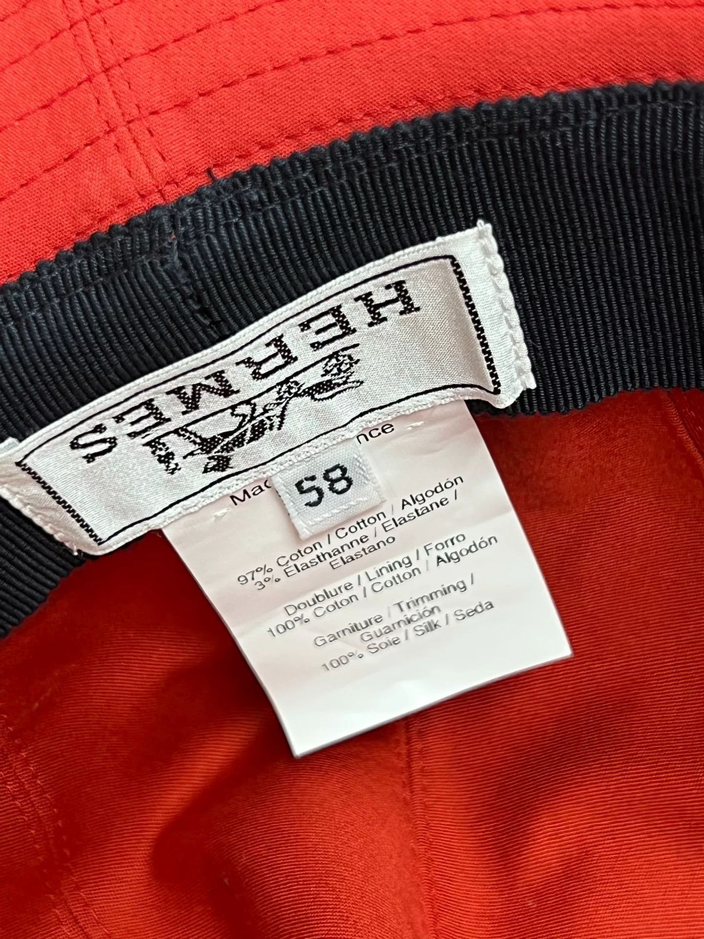 Hermes Hermes Red Silk Scarf Bucket Hat Size ONE SIZE - 6 Thumbnail