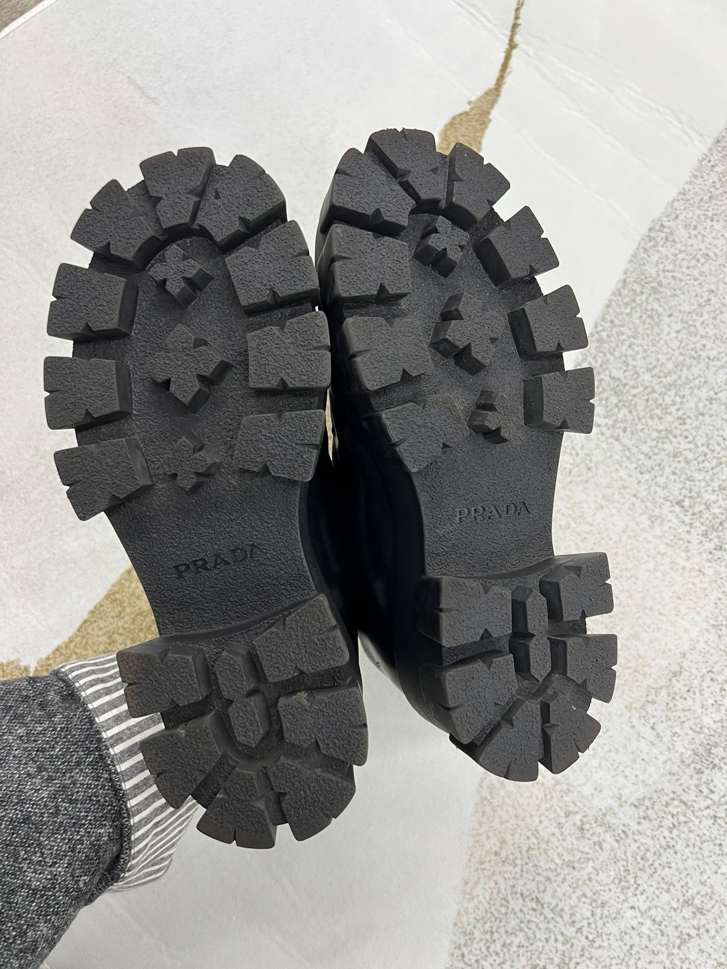 Prada Prada Gear Black Laced Thick Sole Shoes Size US 5 / IT 35 - 5 Thumbnail