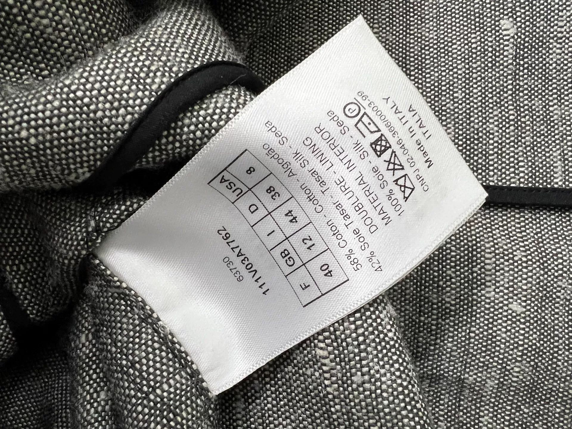 Dior Dior Gray Double-Breasted Peak Lapel Blazer Size US XXS / EU 40 - 6 Thumbnail