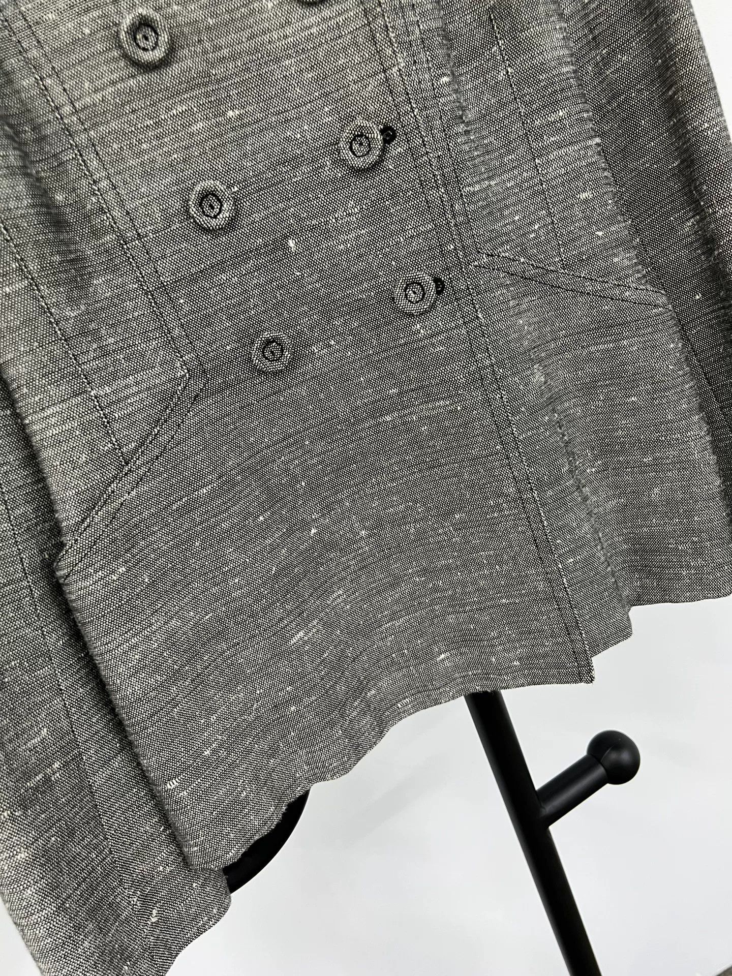 Dior Dior Gray Double-Breasted Peak Lapel Blazer Size US XXS / EU 40 - 3 Thumbnail