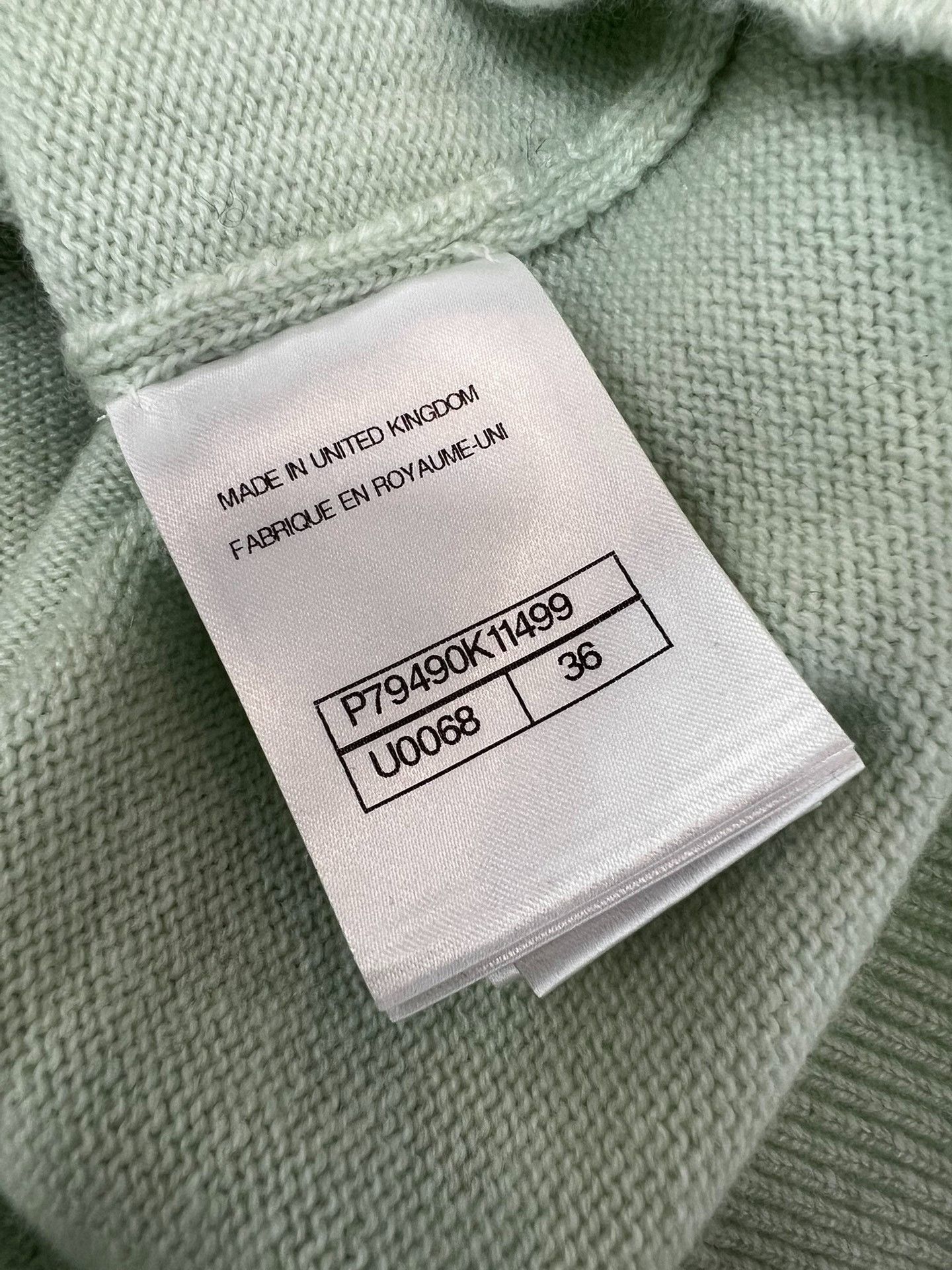 Chanel Chanel 25S Mint Green Lace Cashmere Cardigan Size XS / US 0-2 / IT 36-38 - 6 Thumbnail