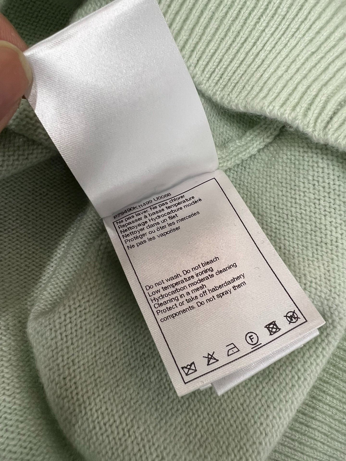Chanel Chanel 25S Mint Green Lace Cashmere Cardigan Size XS / US 0-2 / IT 36-38 - 7 Thumbnail