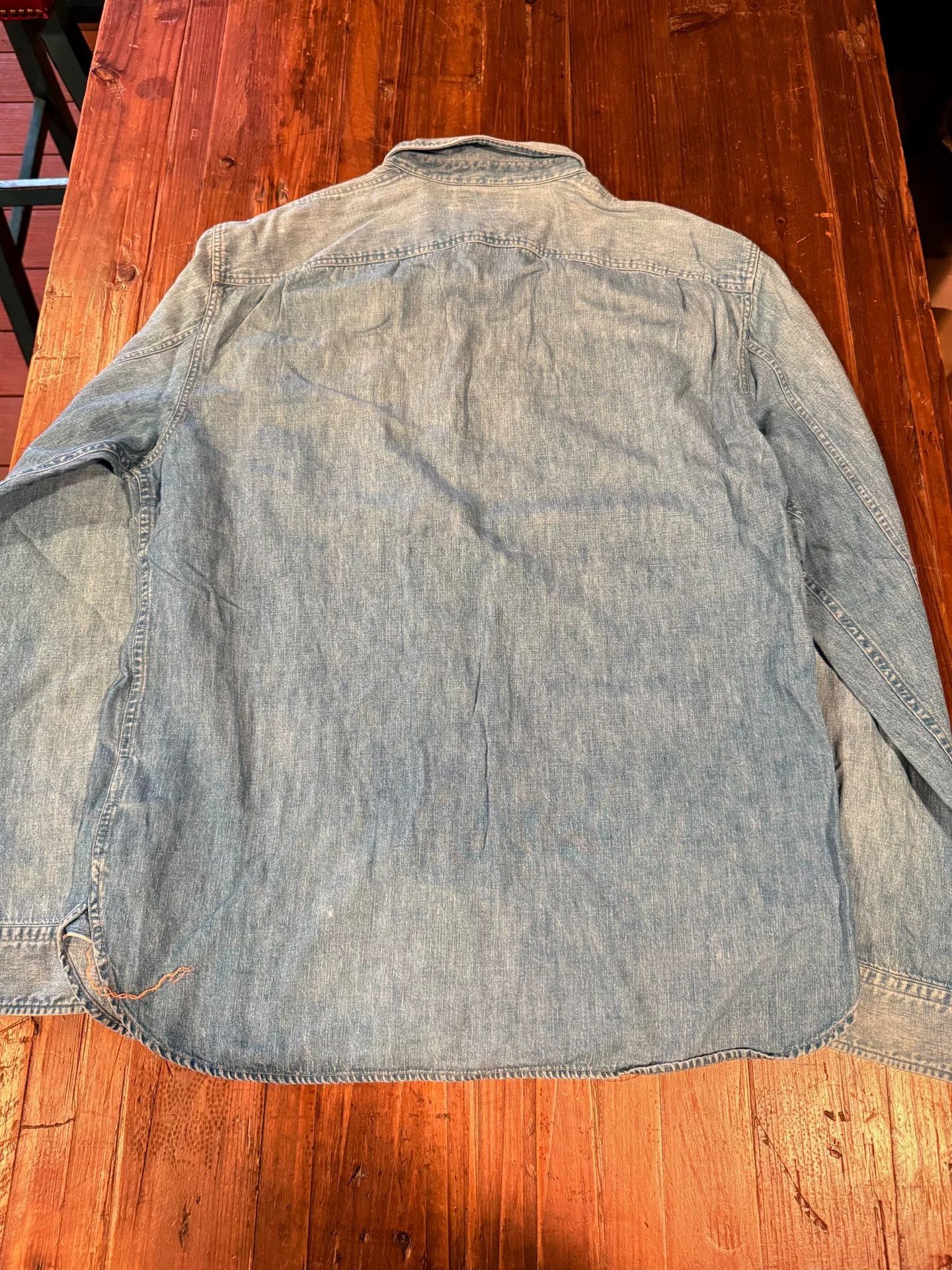 RRL Ralph Lauren RRL Denim Shirt M Light Blue Size US M / EU 48-50 / 2 - 2 Thumbnail