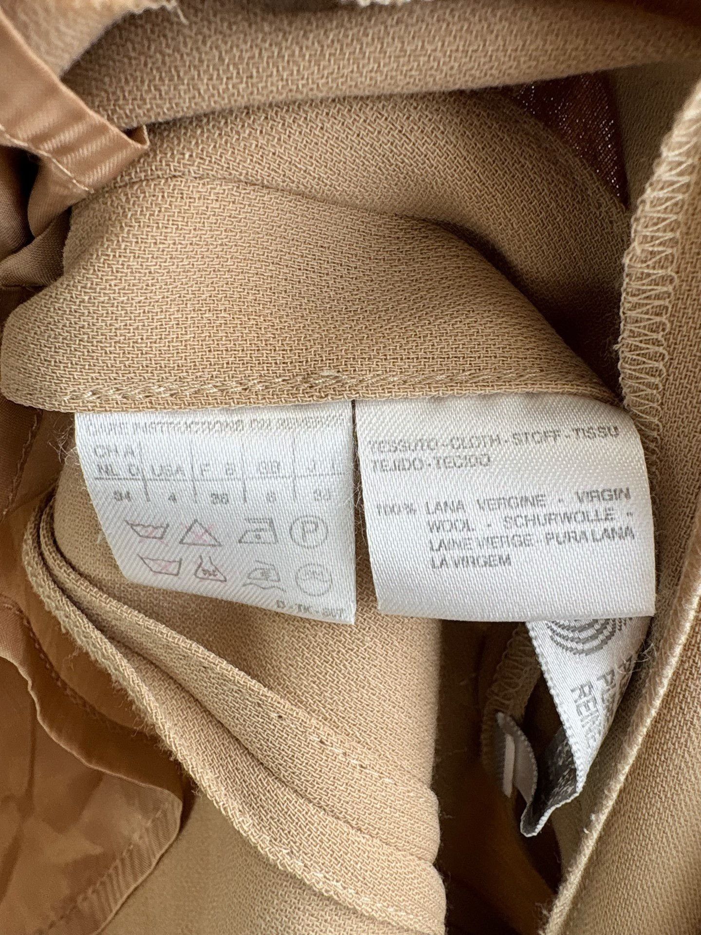 Max Mara MAXMARA Khaki Belted Wool Blazer Size S / US 4 / IT 40 - 4 Thumbnail
