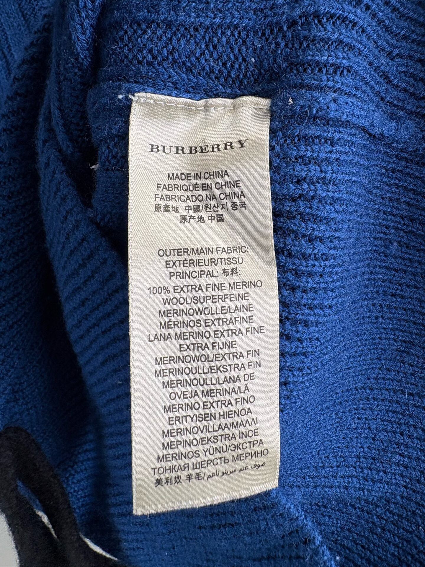 Burberry Burberry Blue Wool Cardigan Size US L / EU 52-54 / 3 - 5 Thumbnail