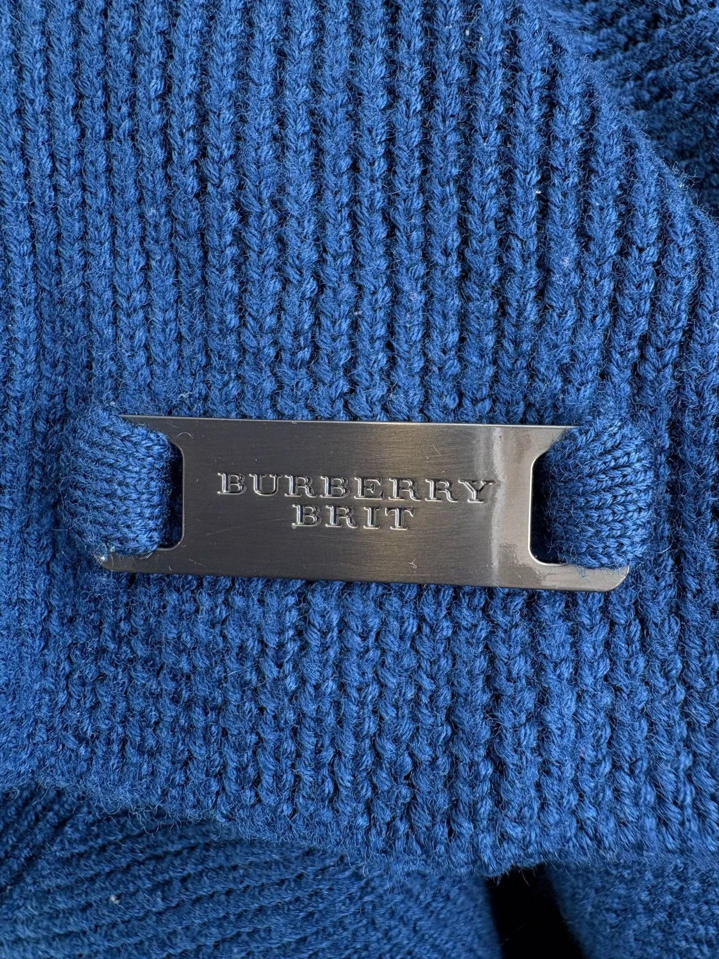 Burberry Burberry Blue Wool Cardigan Size US L / EU 52-54 / 3 - 3 Thumbnail