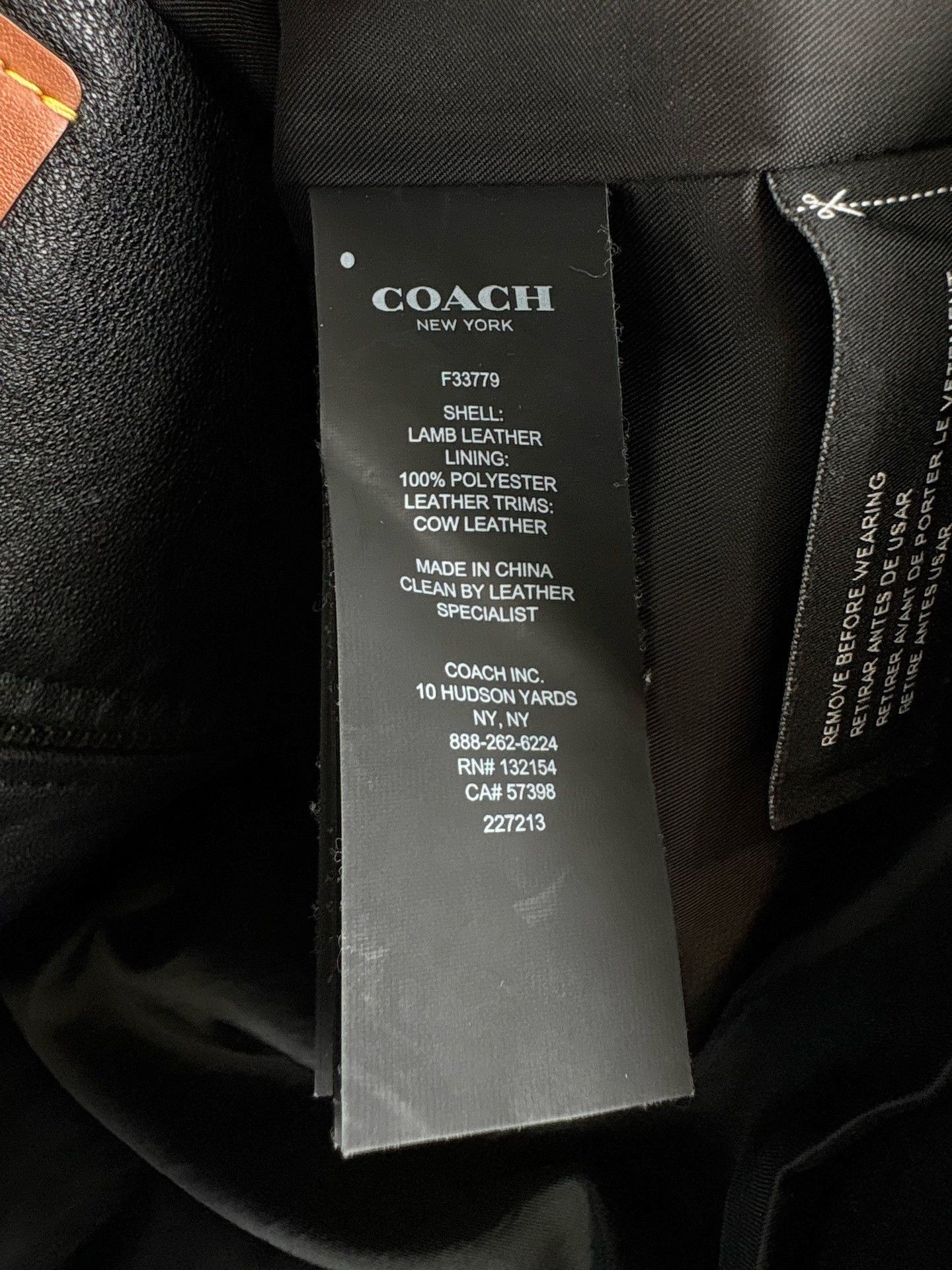 Coach COACH Black Leather Jacket Size US XL / EU 56 / 4 - 5 Thumbnail
