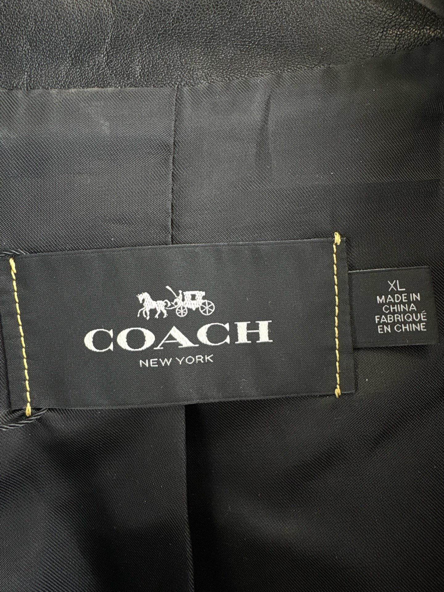 Coach COACH Black Leather Jacket Size US XL / EU 56 / 4 - 4 Thumbnail