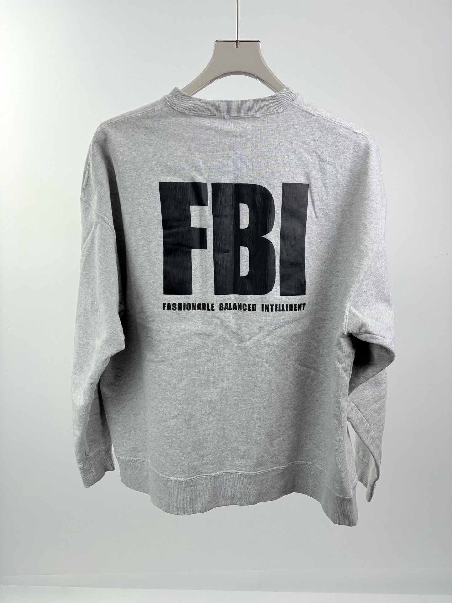 Balenciaga BALENCIAGA FBI Gray Long-sleeve Sweatshirt Size US XS / EU 42 / 0 - 2 Thumbnail
