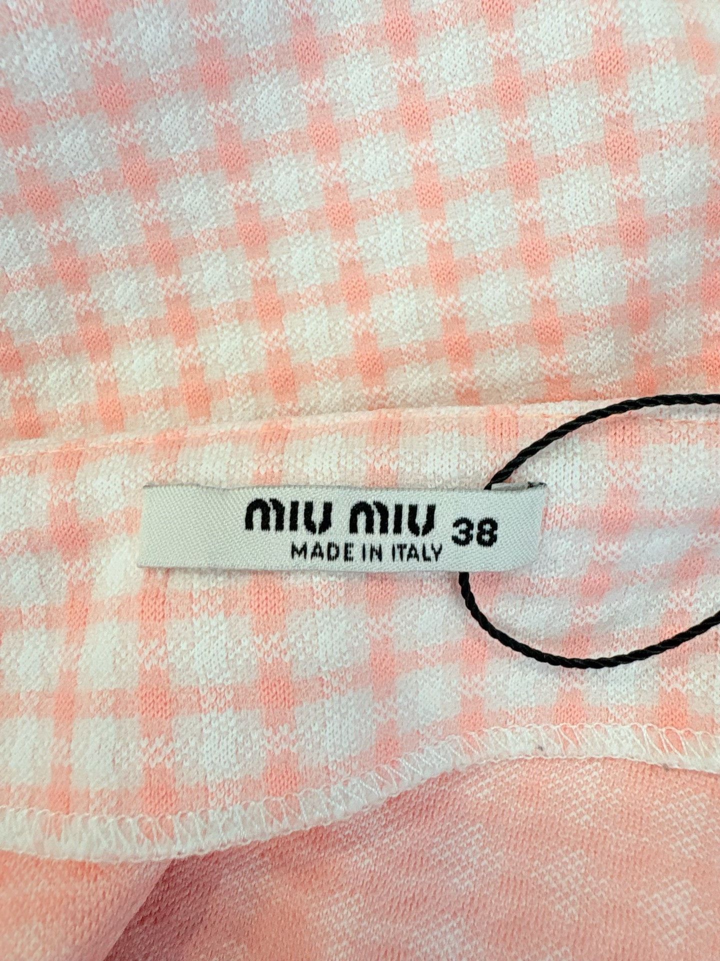 Miu Miu Miumiu Pink Houndstooth Short Skirt Size 38" / US 16 / IT 52 - 3 Thumbnail