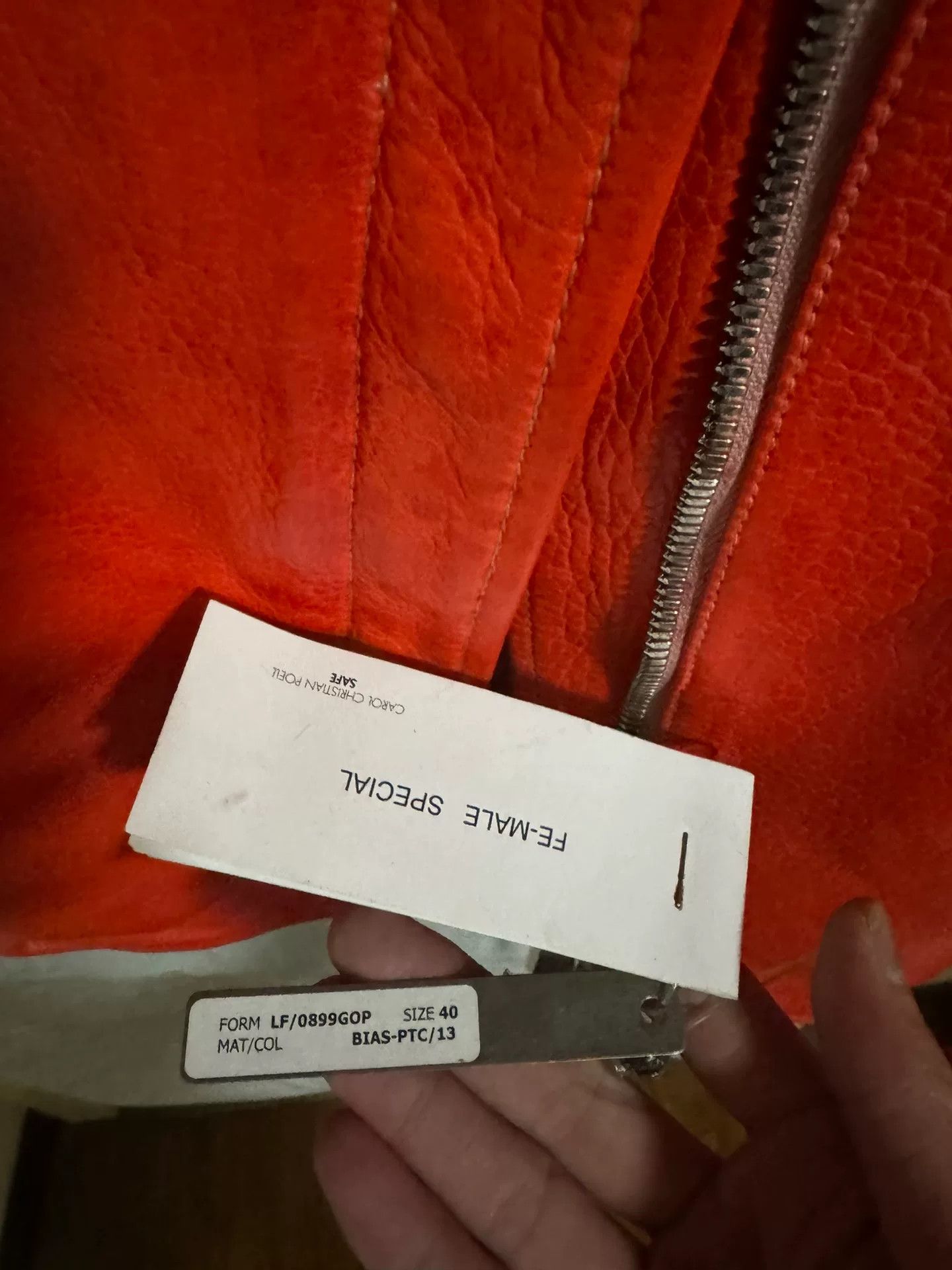 Carol Christian Poell Carol Christian Poell Red Leather Jacket Size US XXS / EU 40 - 2 Thumbnail