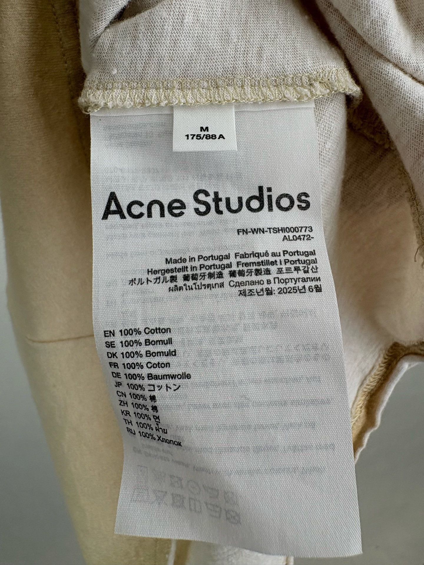 Acne Studios ACNE STUDIOS Distressed Letter Short Sleeve Size US M / EU 48-50 / 2 - 5 Thumbnail