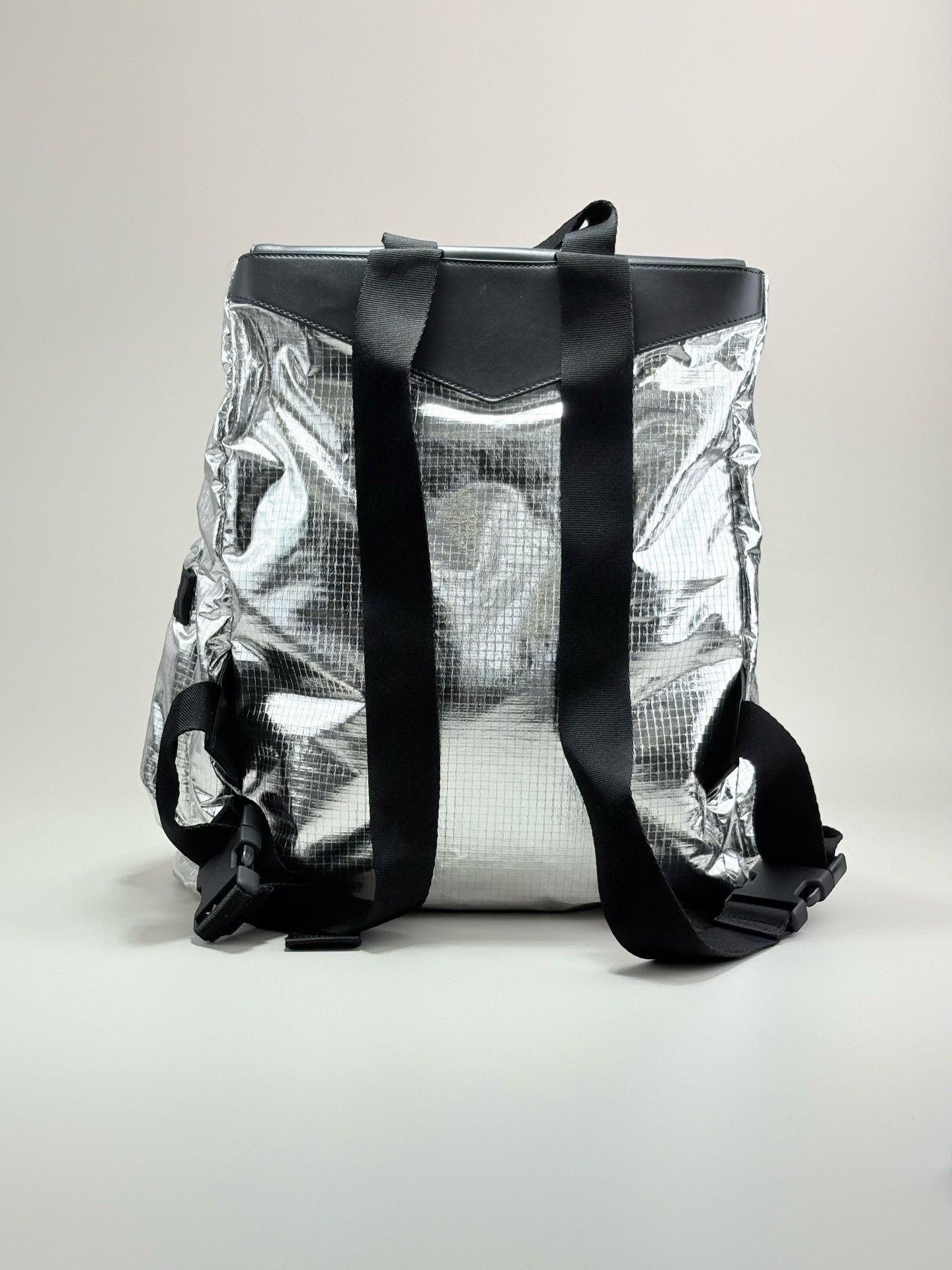 Givenchy GIVENCHY Silver Logo Zipper Backpack Size ONE SIZE - 2 Thumbnail