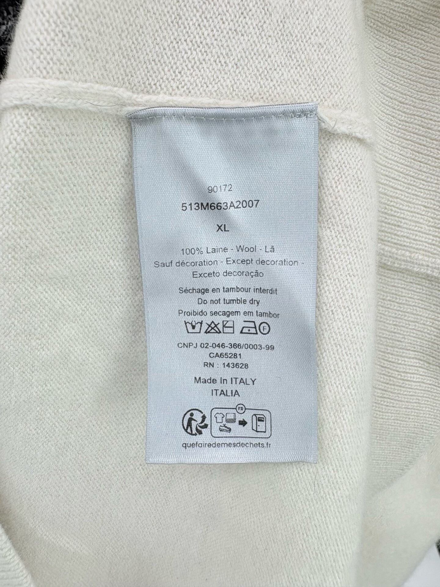Dior DIOR Logo Embroidered Wool Knit Sweater Size US XL / EU 56 / 4 - 4 Thumbnail
