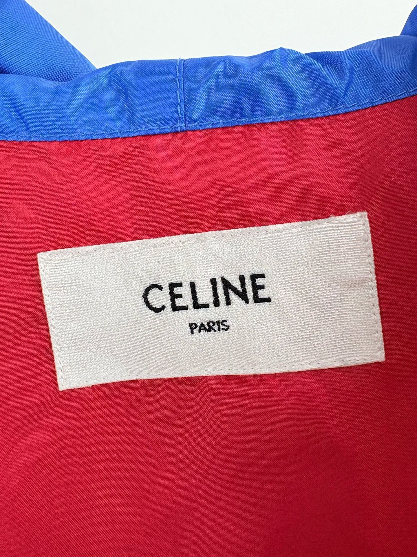 Celine Celine Red Blue Logo Nylon Jacket Size US S / EU 44-46 / 1 - 5 Thumbnail