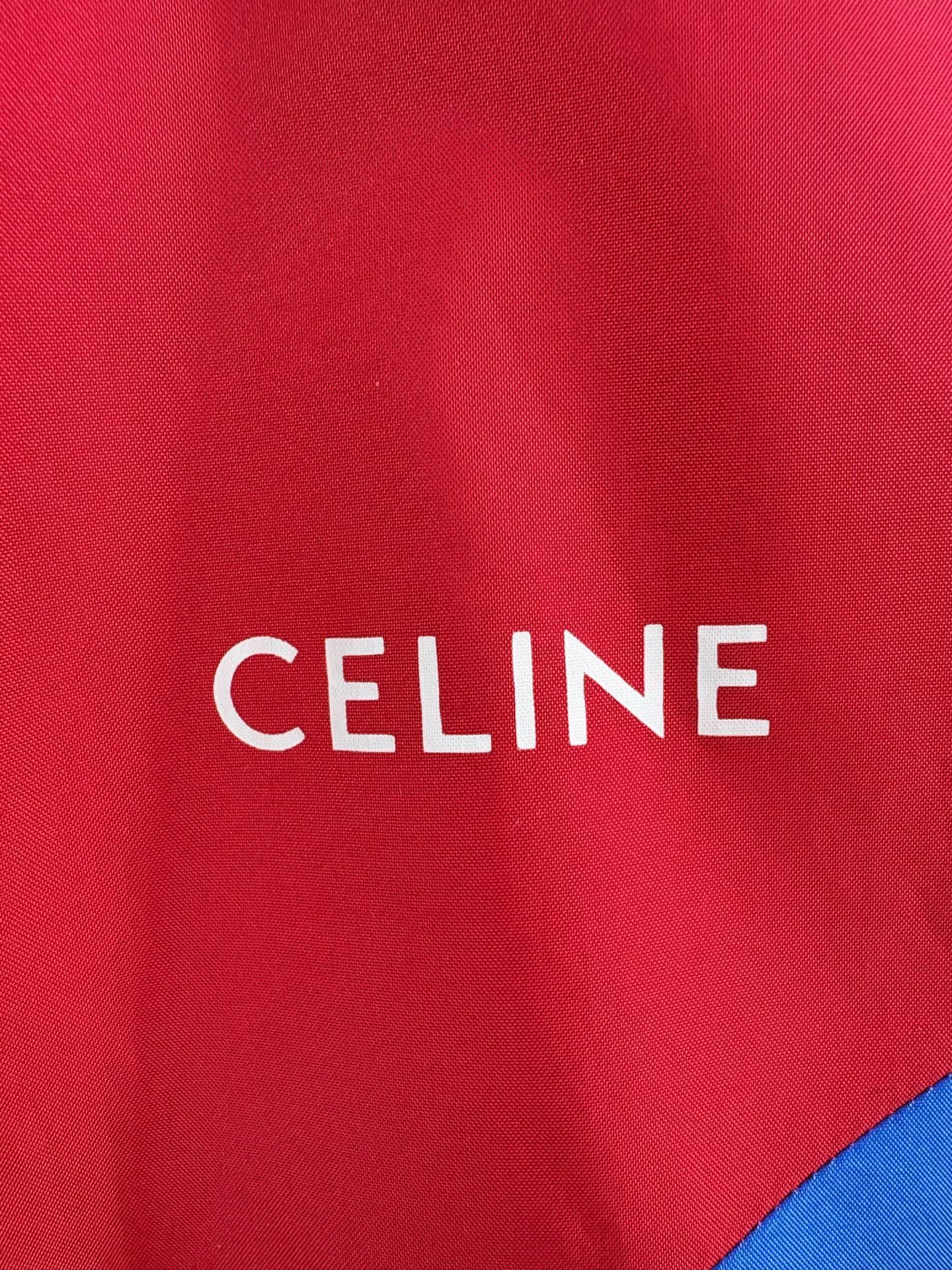 Celine Celine Red Blue Logo Nylon Jacket Size US S / EU 44-46 / 1 - 3 Thumbnail