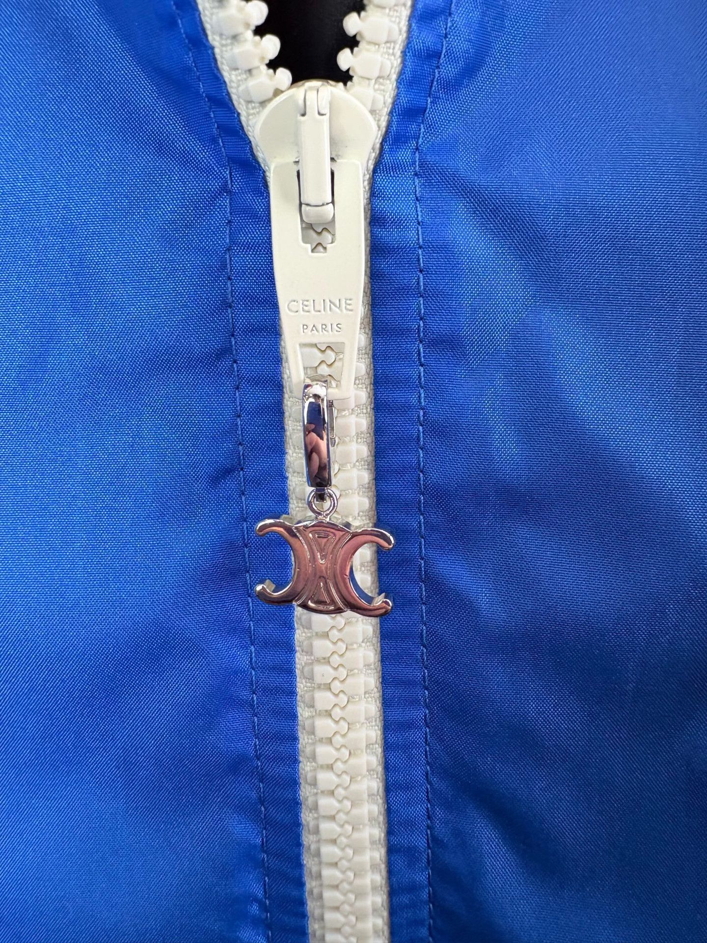 Celine Celine Red Blue Logo Nylon Jacket Size US S / EU 44-46 / 1 - 4 Thumbnail