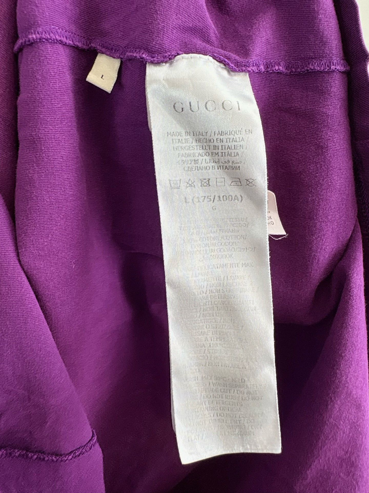 Gucci Gucci Purple Printed Short-Sleeve Size US L / EU 52-54 / 3 - 4 Thumbnail
