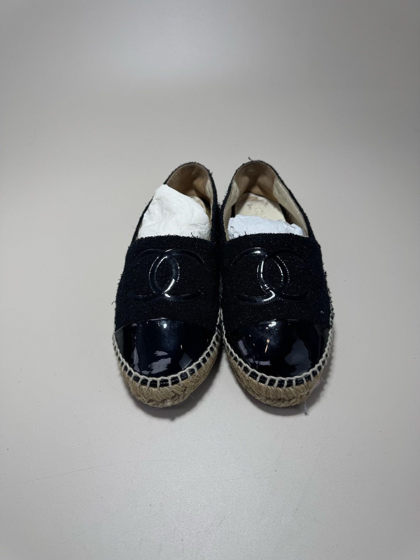 Chanel CHANEL Patent Leather Espadrilles Size US 7 / IT 37 - 2 Thumbnail