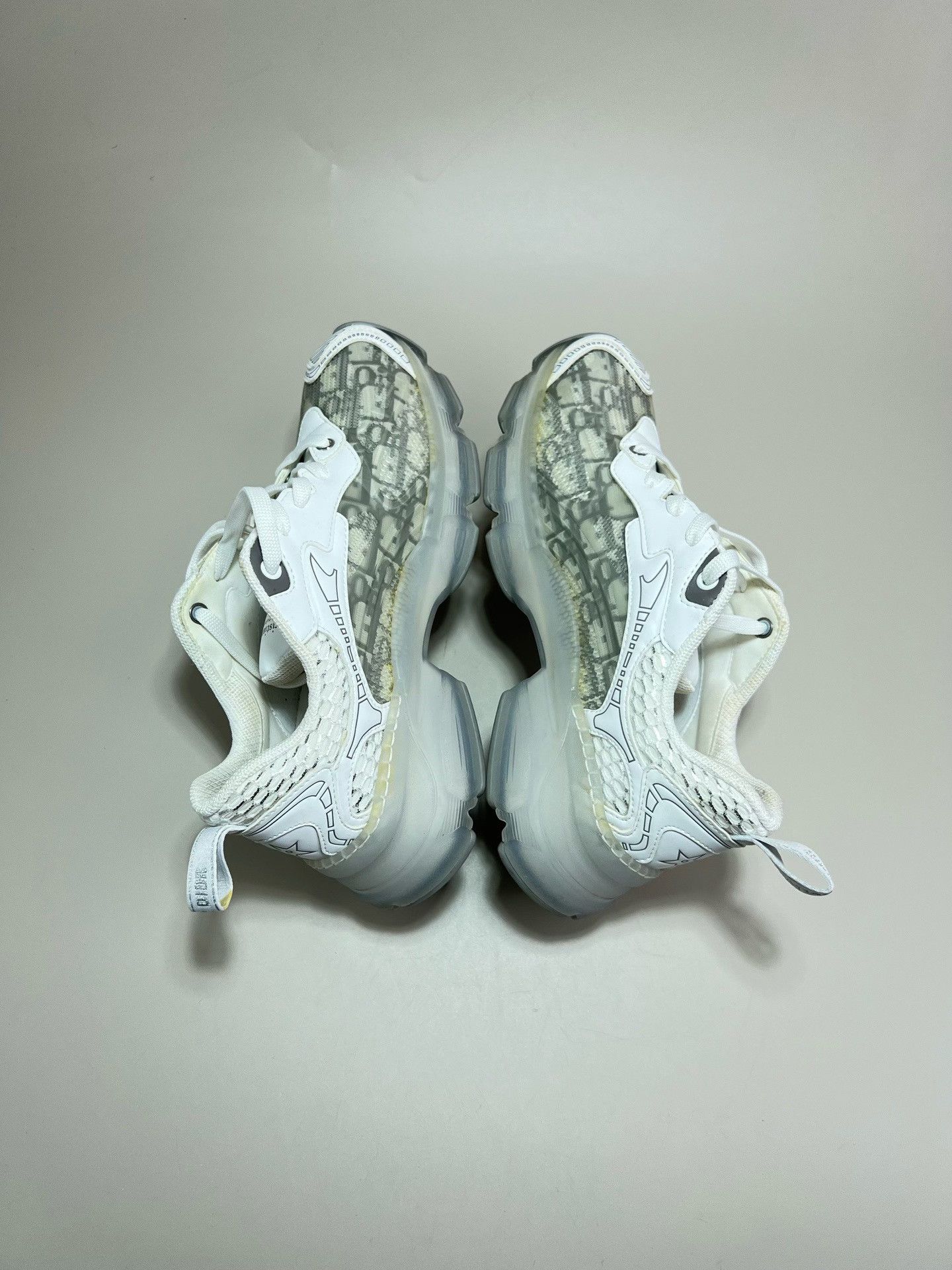 Dior Dior Gray White Monogram Sneakers Size US 7.5 / IT 37.5 - 4 Thumbnail