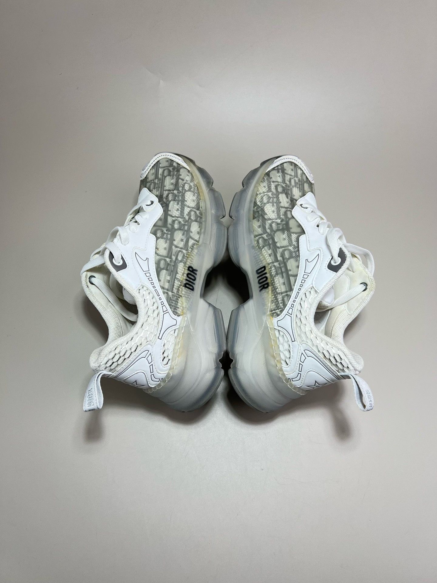 Dior Dior Gray White Monogram Sneakers Size US 7.5 / IT 37.5 - 5 Thumbnail