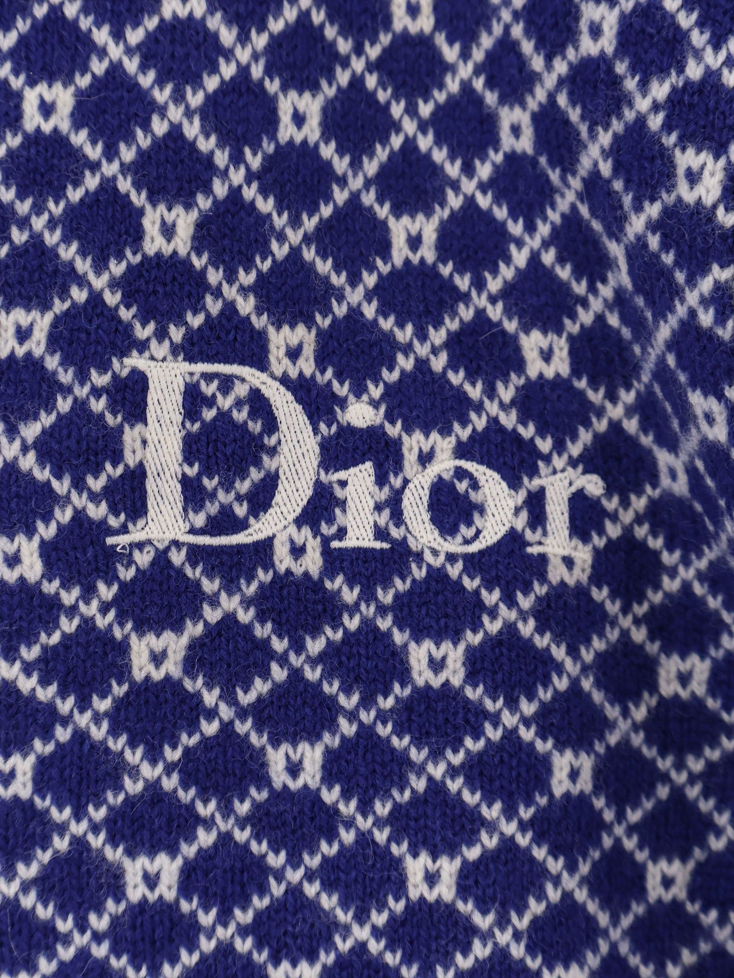 Dior Wool Sweater With Bicolor Pattern Size US L / EU 52-54 / 3 - 3 Thumbnail