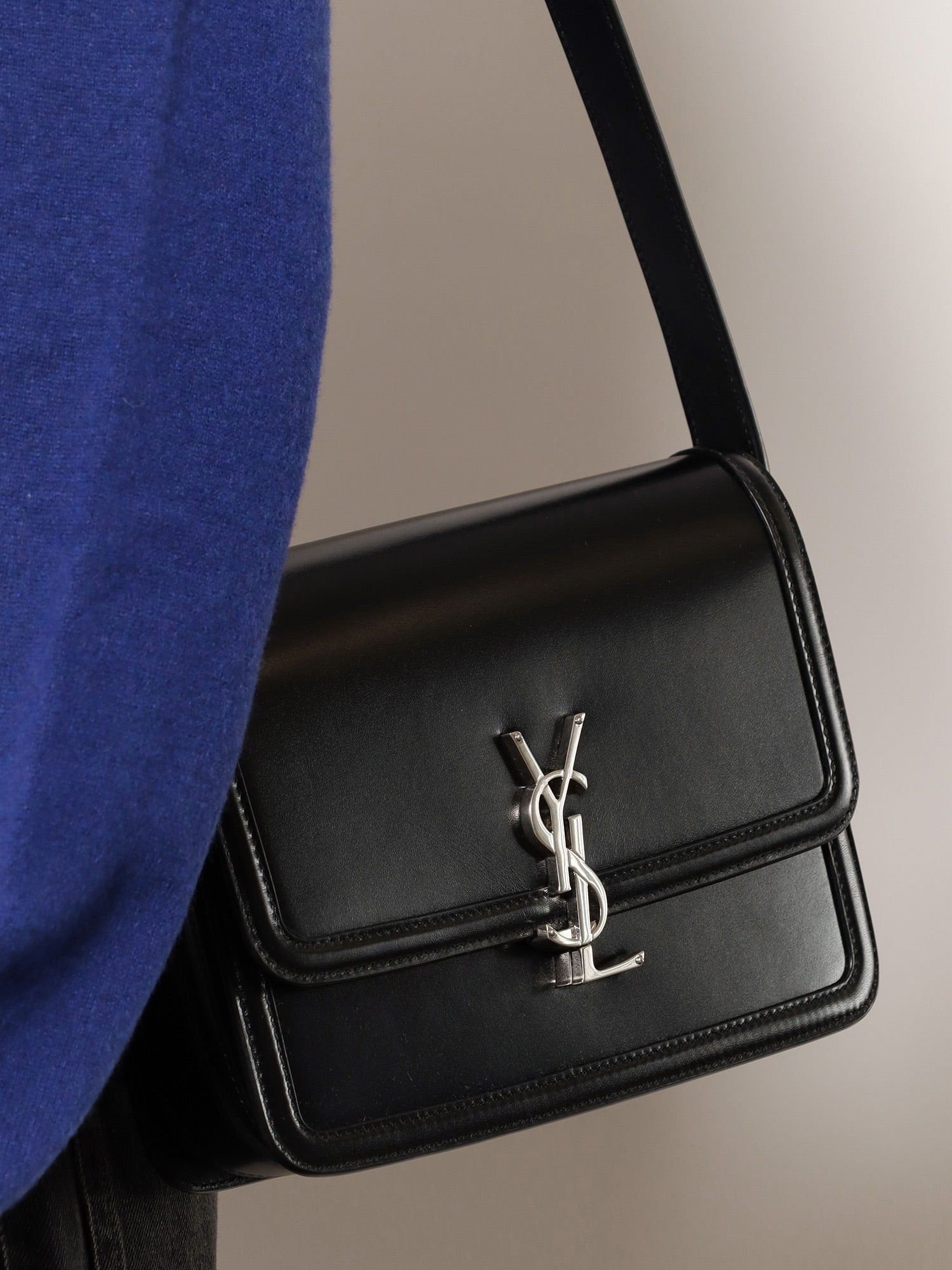Saint Laurent Paris Satchel Solferino Medium Leather Crossbody Bag Size ONE SIZE - 2 Thumbnail
