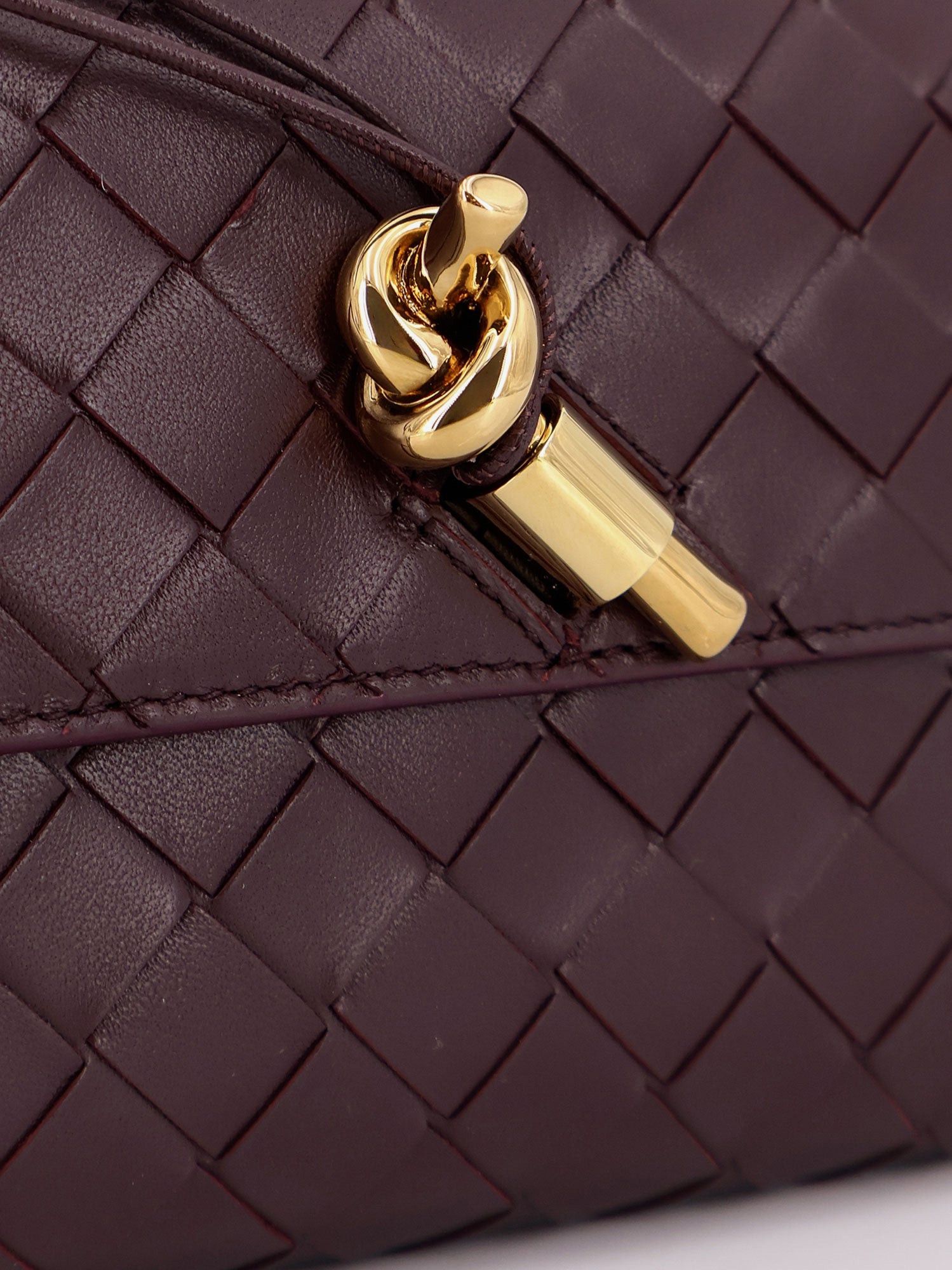 Bottega Veneta Andiamo Leather Clutch With Woven Pattern Size ONE SIZE - 5 Thumbnail