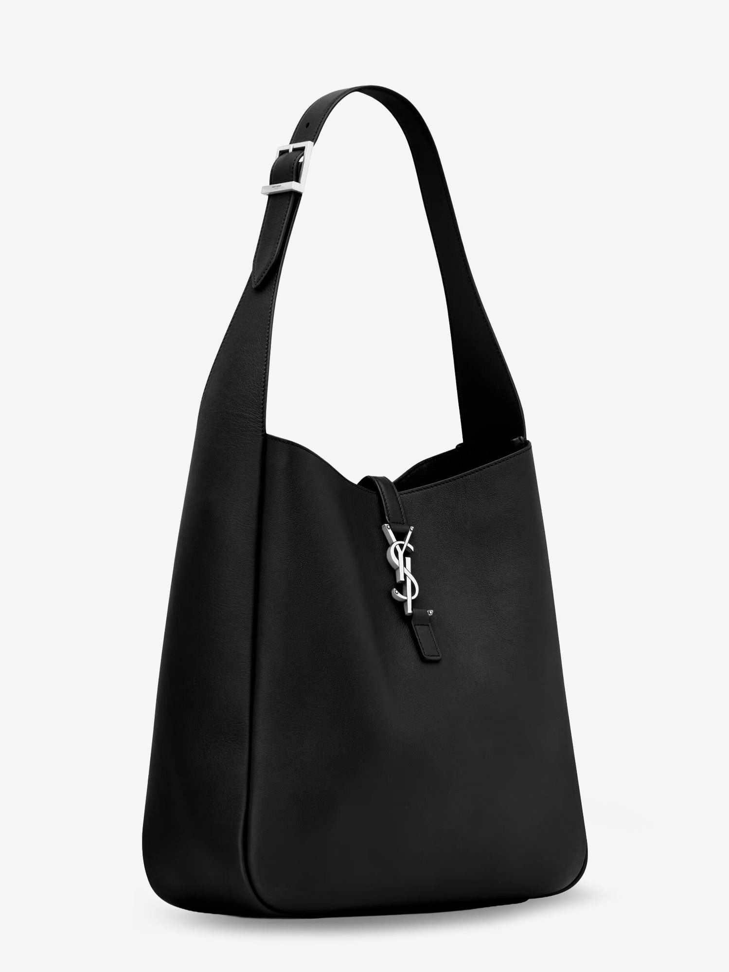 Saint Laurent Paris Le 5 Ã 7 Leather Shoulder Bag With Metal Cassandre Logo Size ONE SIZE - 3 Thumbnail