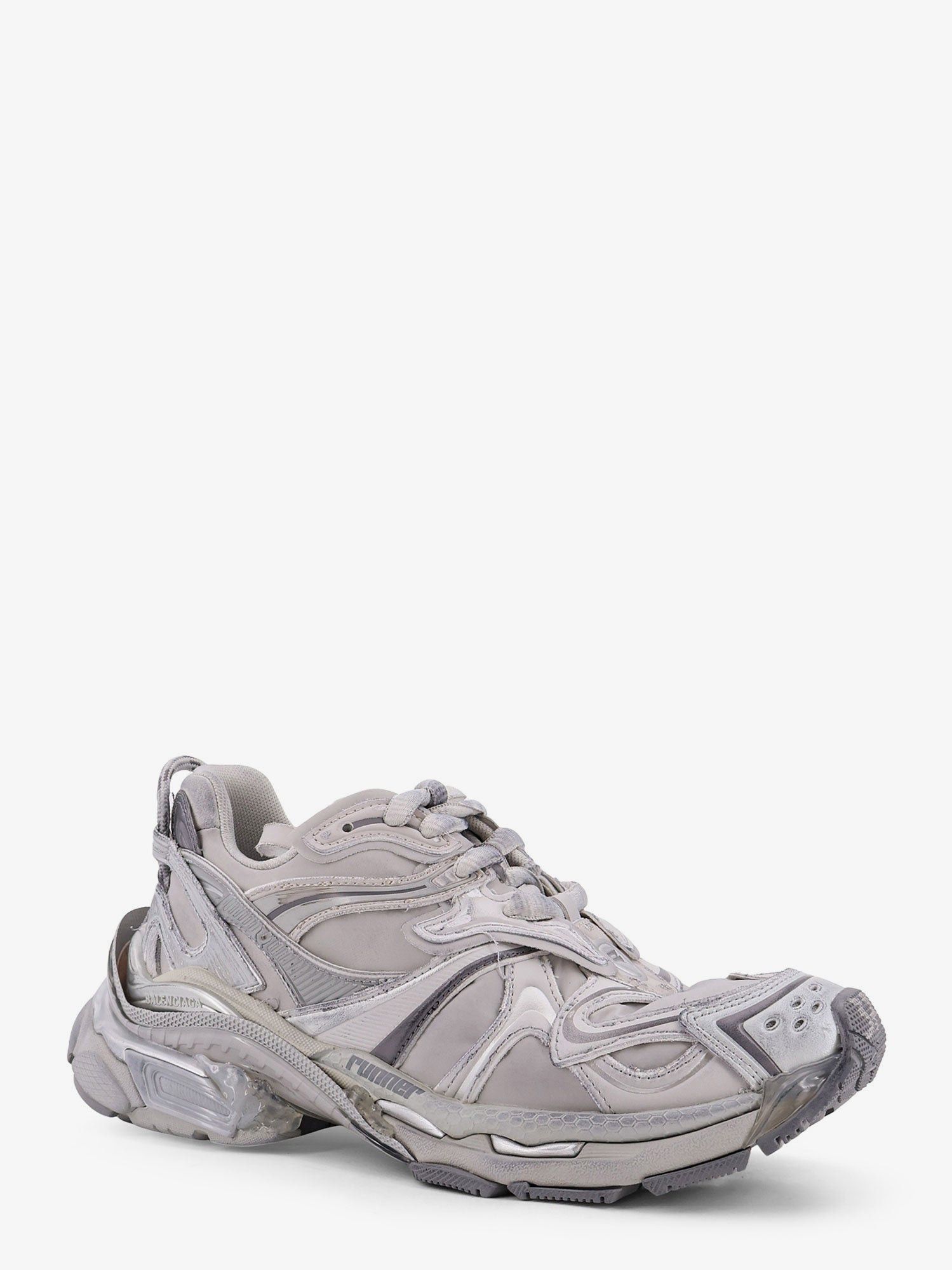 Balenciaga Runner 2 Nylon Low-Top Sneakers With Leather Inserts Size US 7 / IT 37 - 2 Thumbnail
