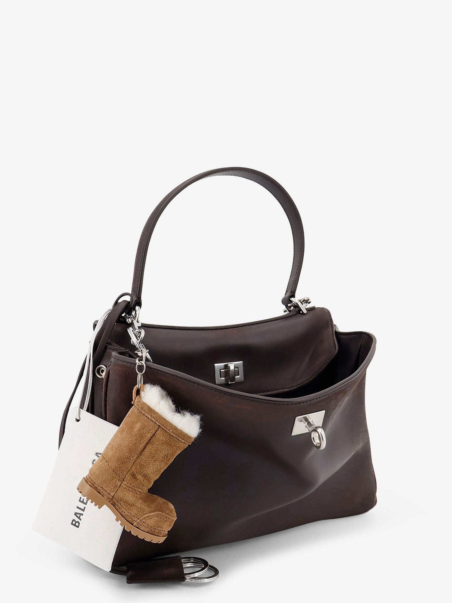 Balenciaga Rodeo S Leather Crossbody Bag With Vintage Motif Size ONE SIZE - 3 Thumbnail