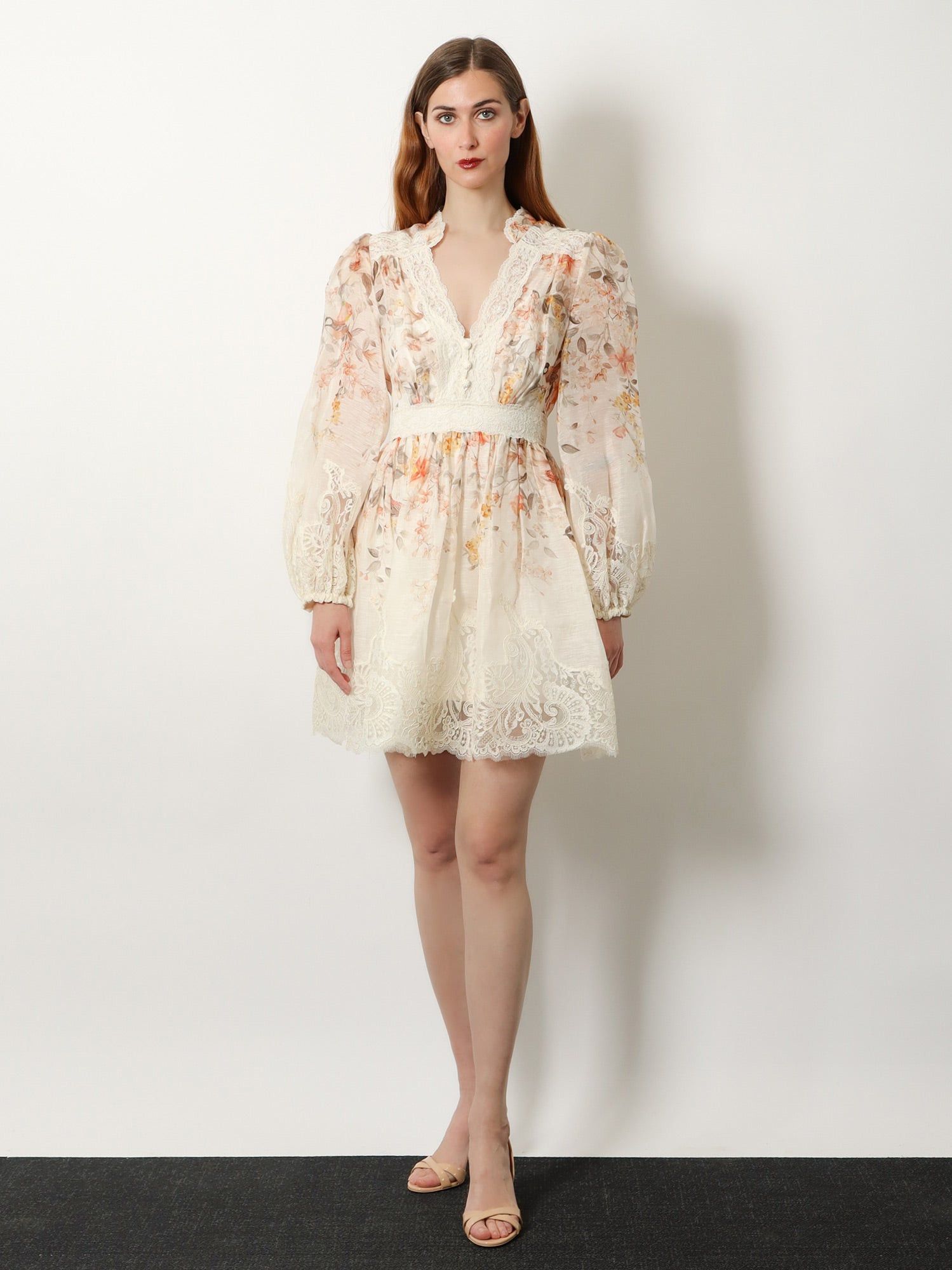 Zimmermann Luna Linen And Silk Dress Size L / US 10 / IT 46 - 2 Thumbnail