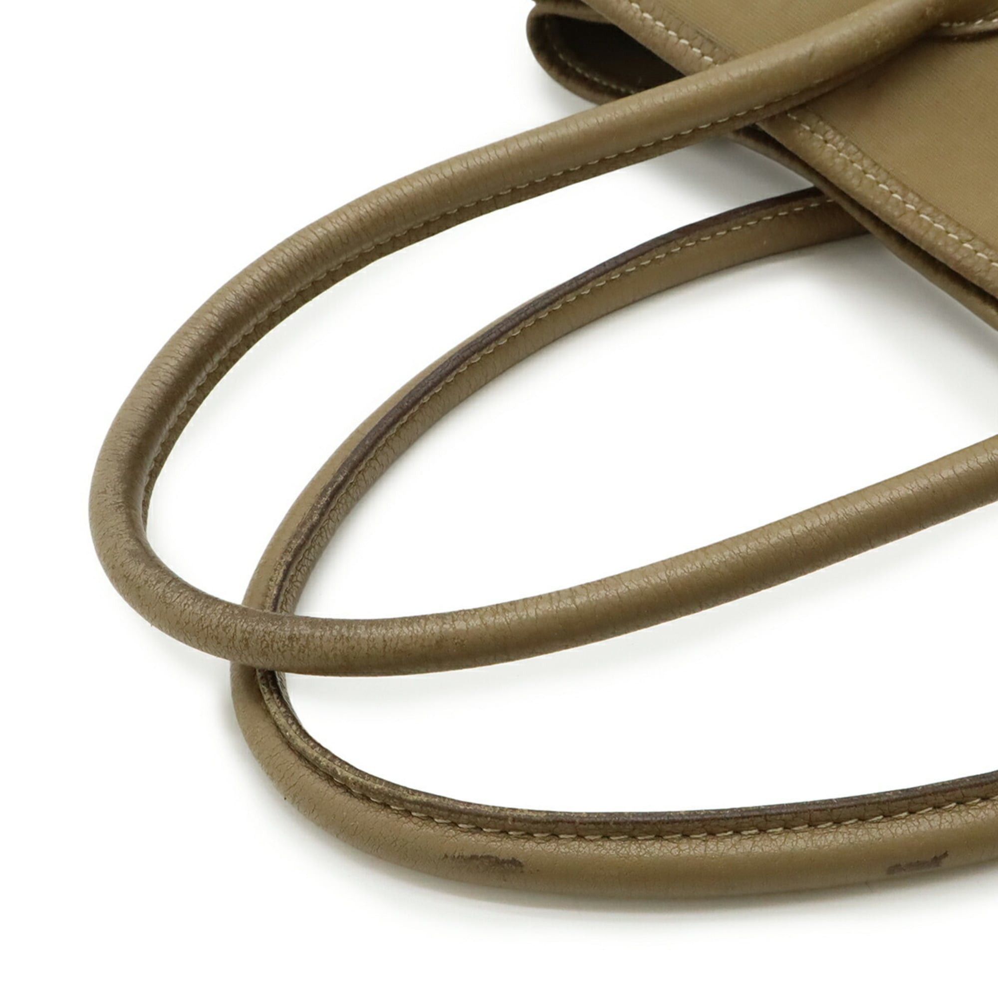 Hermes HERMES Garden PM Tote Bag Handbag Toile Officier Canvas Leather Brown Beige □Q Stamp Size ONE SIZE - 5 Thumbnail