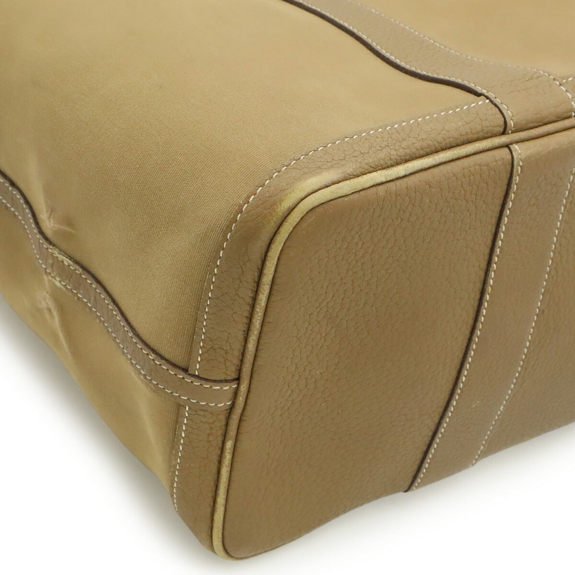 Hermes HERMES Garden PM Tote Bag Handbag Toile Officier Canvas Leather Brown Beige □Q Stamp Size ONE SIZE - 4 Thumbnail